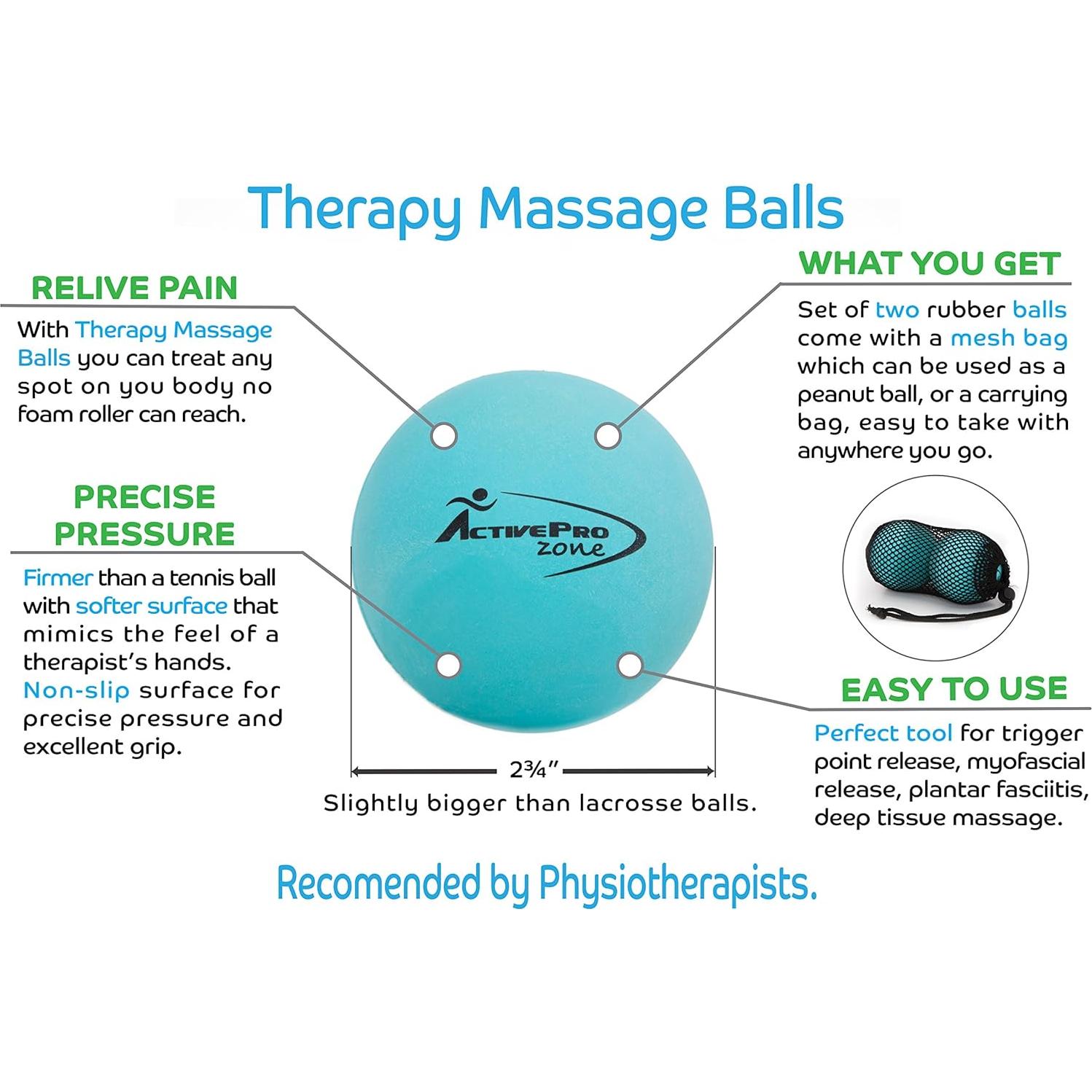 Bolas de Masaje Terapéuticas ActiveProZone - 2 Unidades 6.99cm