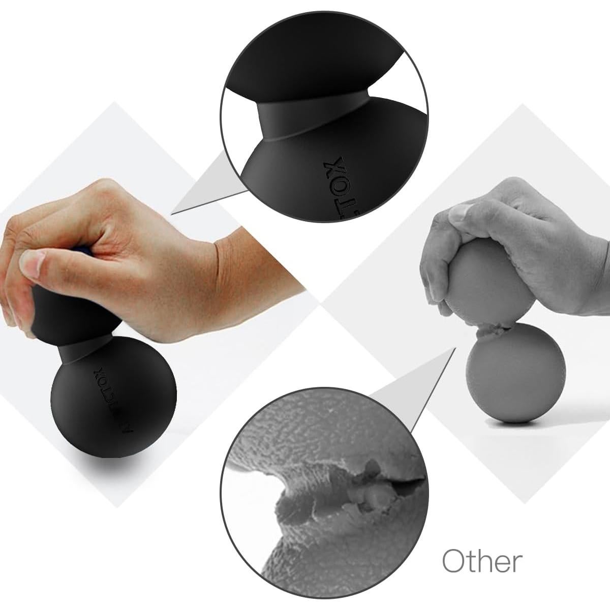 Pelota de Masaje Doble ANVICTOX para Alivio Muscular - Negro