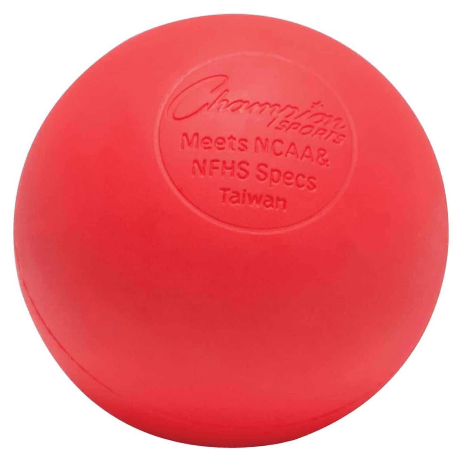 Pelota de Lacrosse Champion Sports LBR - Roja - Certificada NCAA