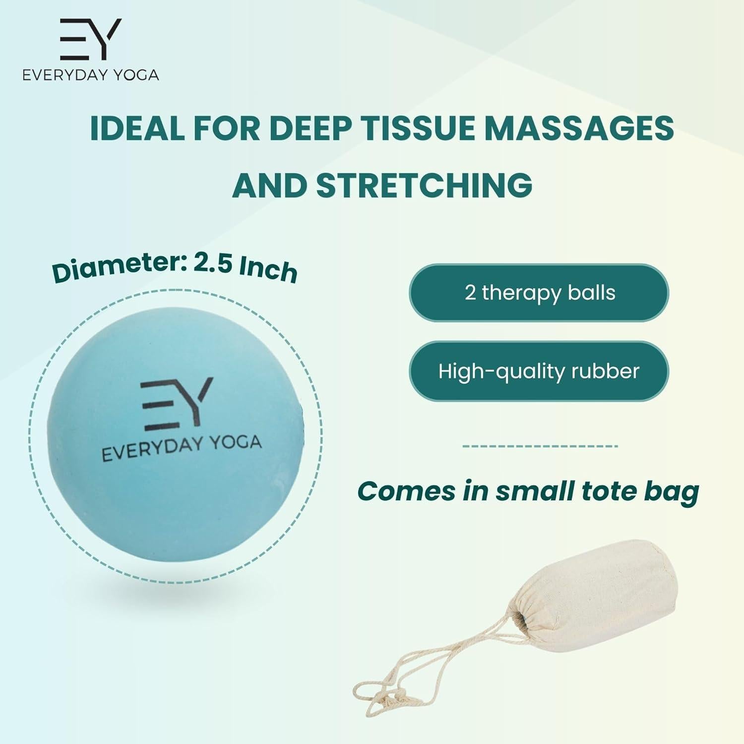 Bola de Masaje Terapéutica Yoga Diario Aqua - Set de 2 - 6.35 cm