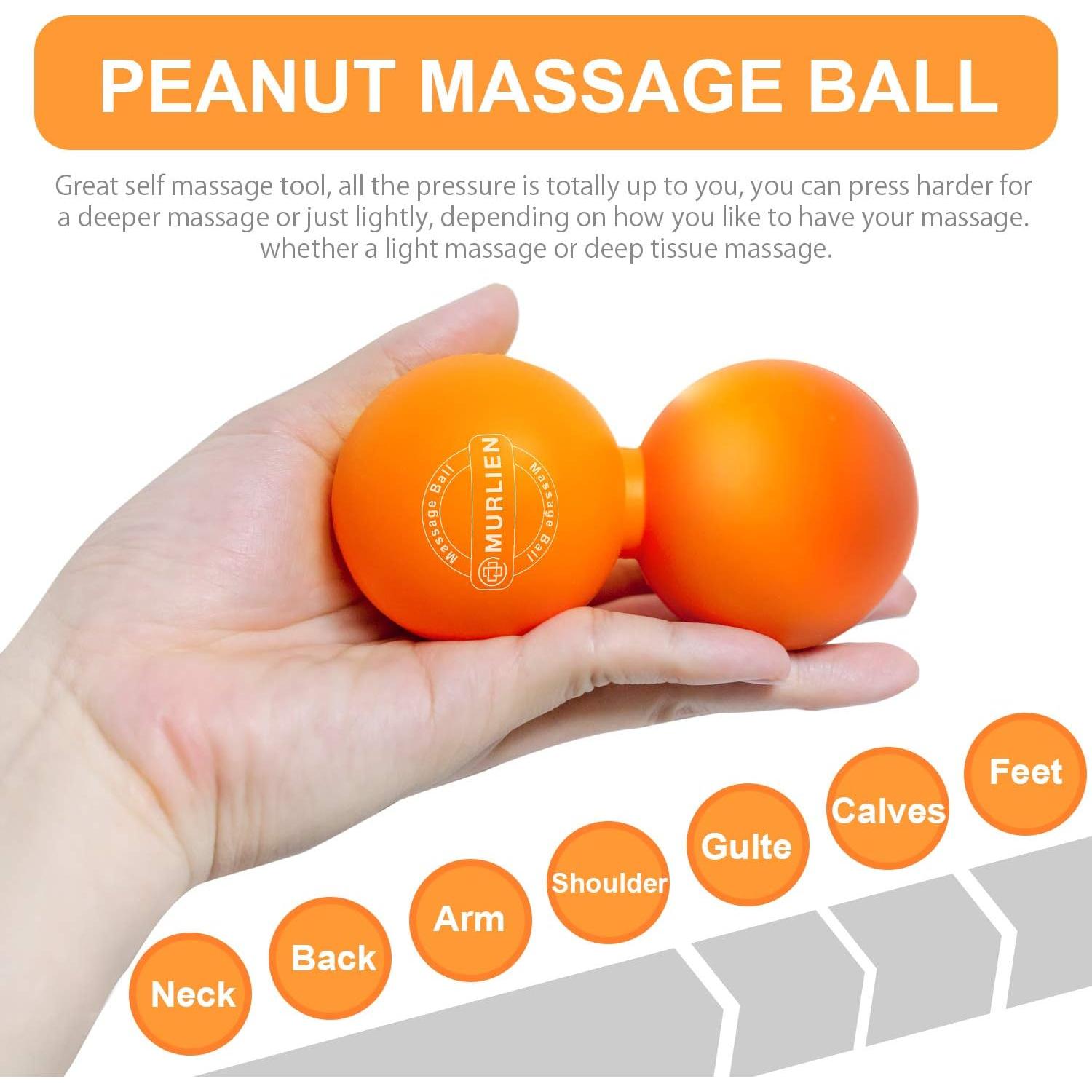 Pelota de Masaje Doble Lacrosse MURLIEN Naranja 12.5cm