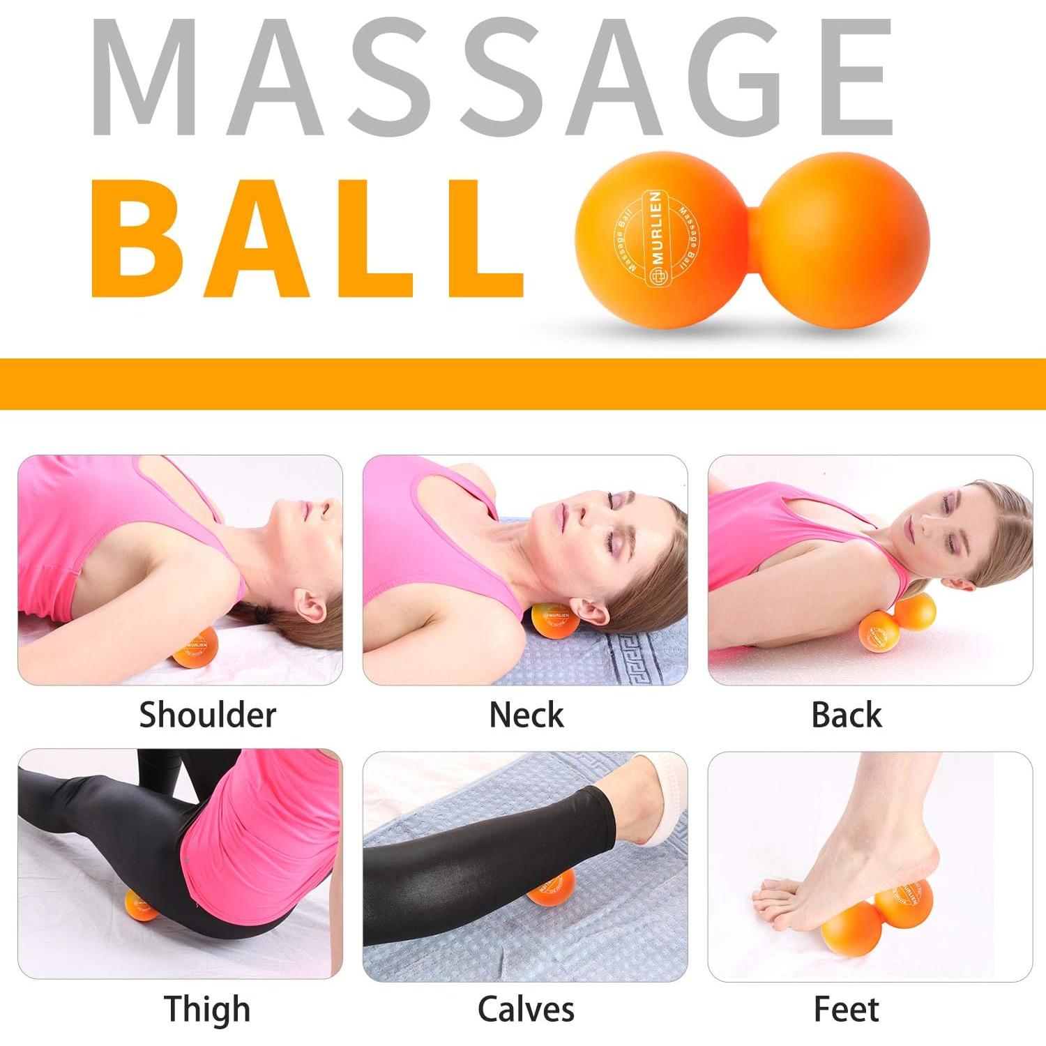 Pelota de Masaje Doble Lacrosse MURLIEN Naranja 12.5cm