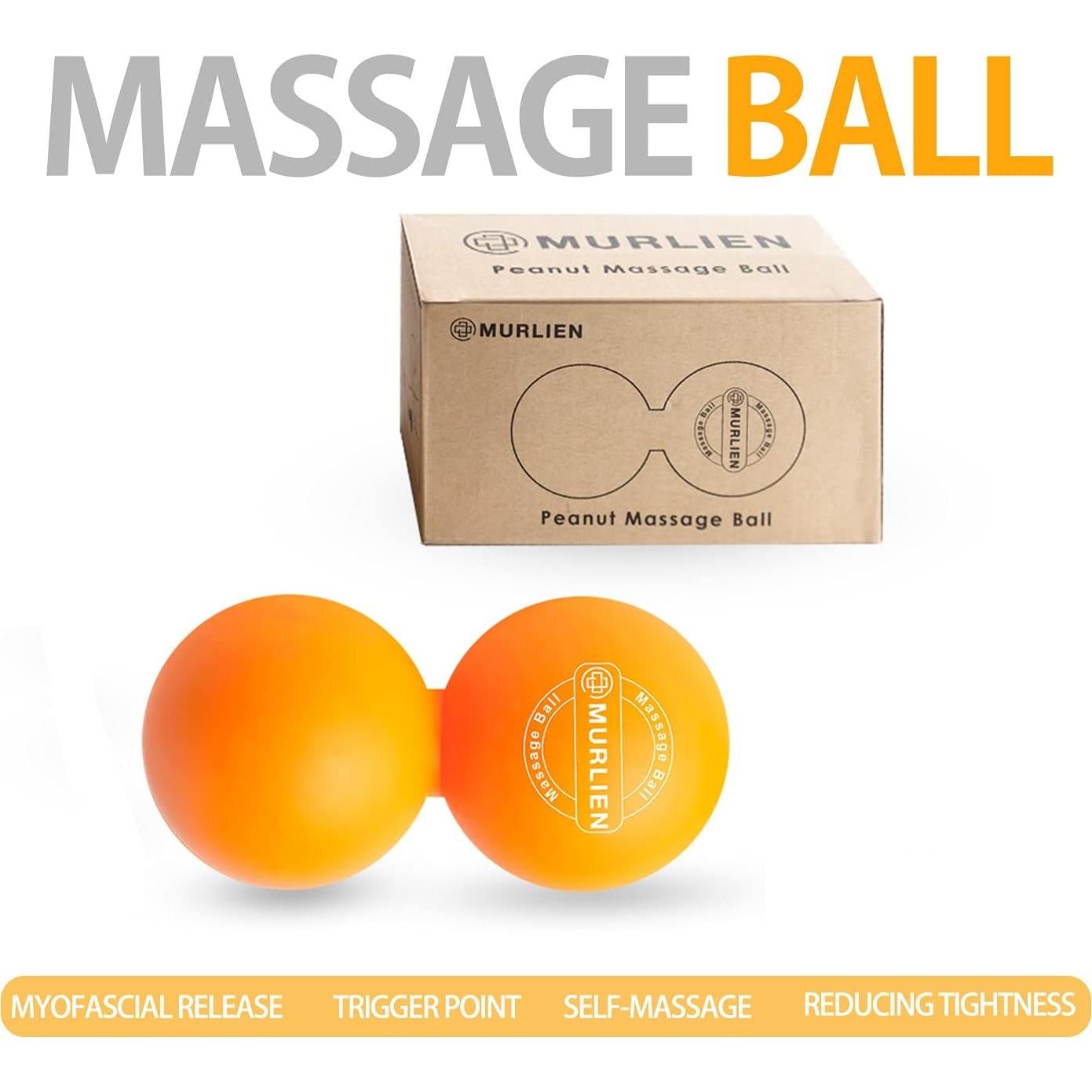 Pelota de Masaje Doble Lacrosse MURLIEN Naranja 12.5cm
