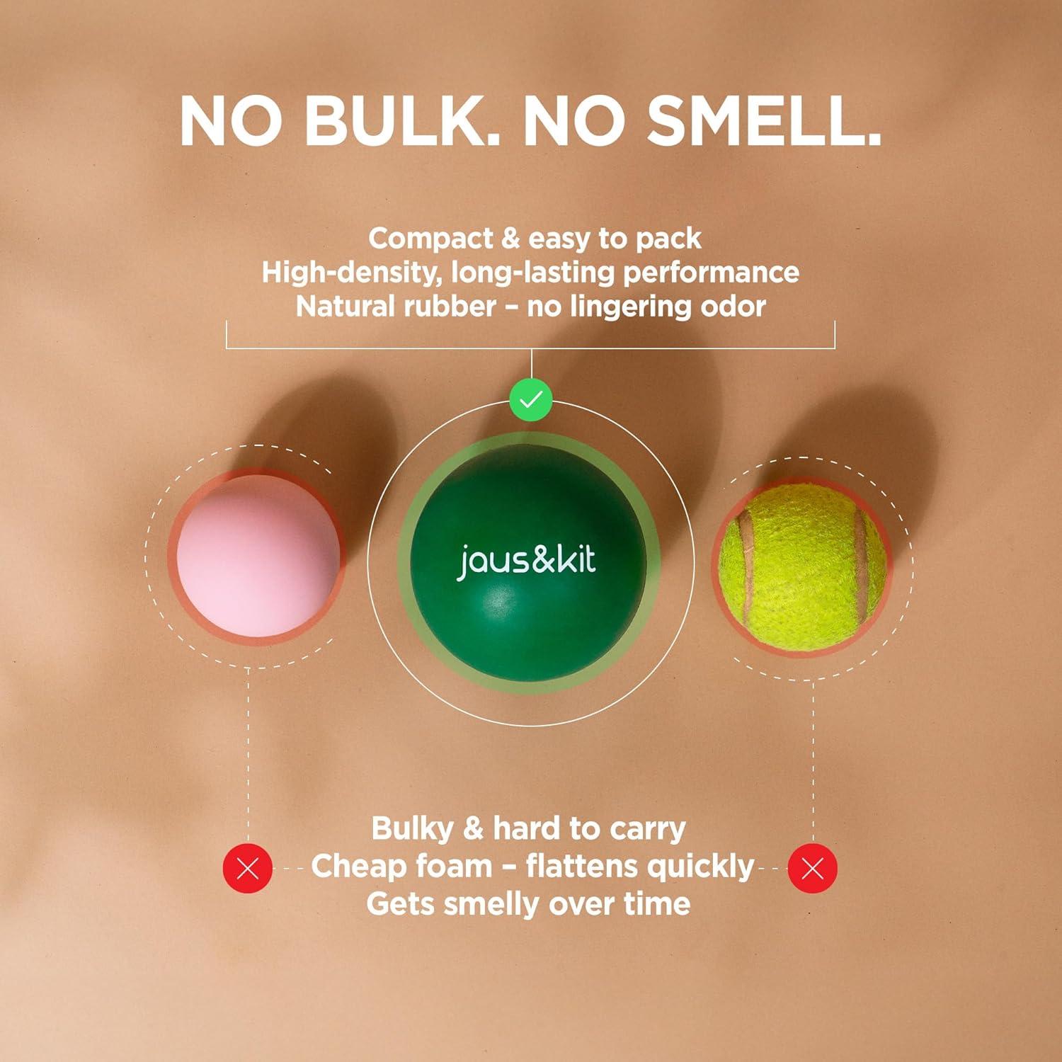 Pelotas de Masaje de Goma Genérico - Juego de 2 (8.89 cm) para Alivio de Dolor