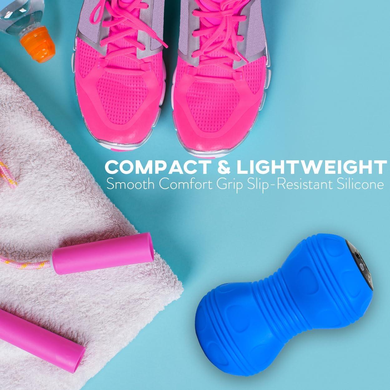 Bola de Masaje Vibrante Rolling With It - Terapia Miofascial Azul