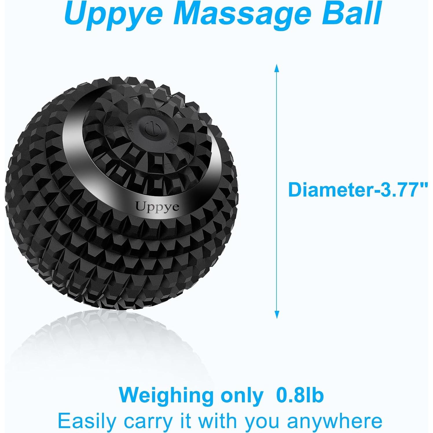 Masajeador de Bola Vibrante Uppye 9.57 cm 4 Velocidades Negro