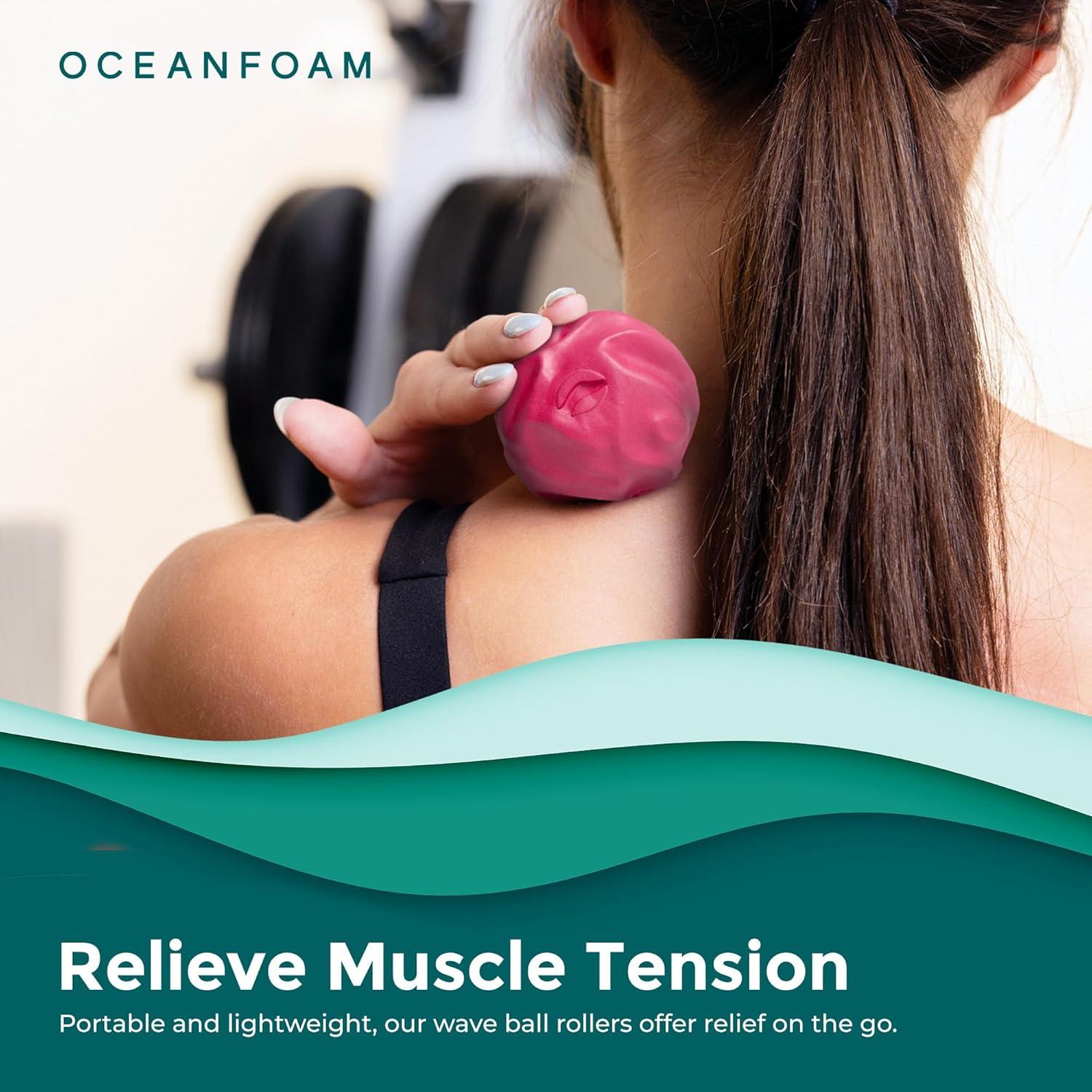 Rodillo de Masaje Oceanfoam Wave - Paquete de 3 Pelotas 5.8cm