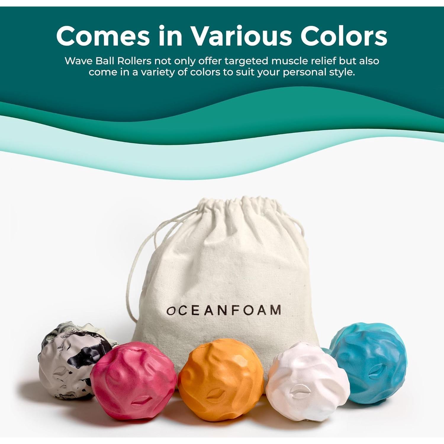 Rodillo de Masaje Oceanfoam Wave - Paquete de 3 Pelotas 5.8cm