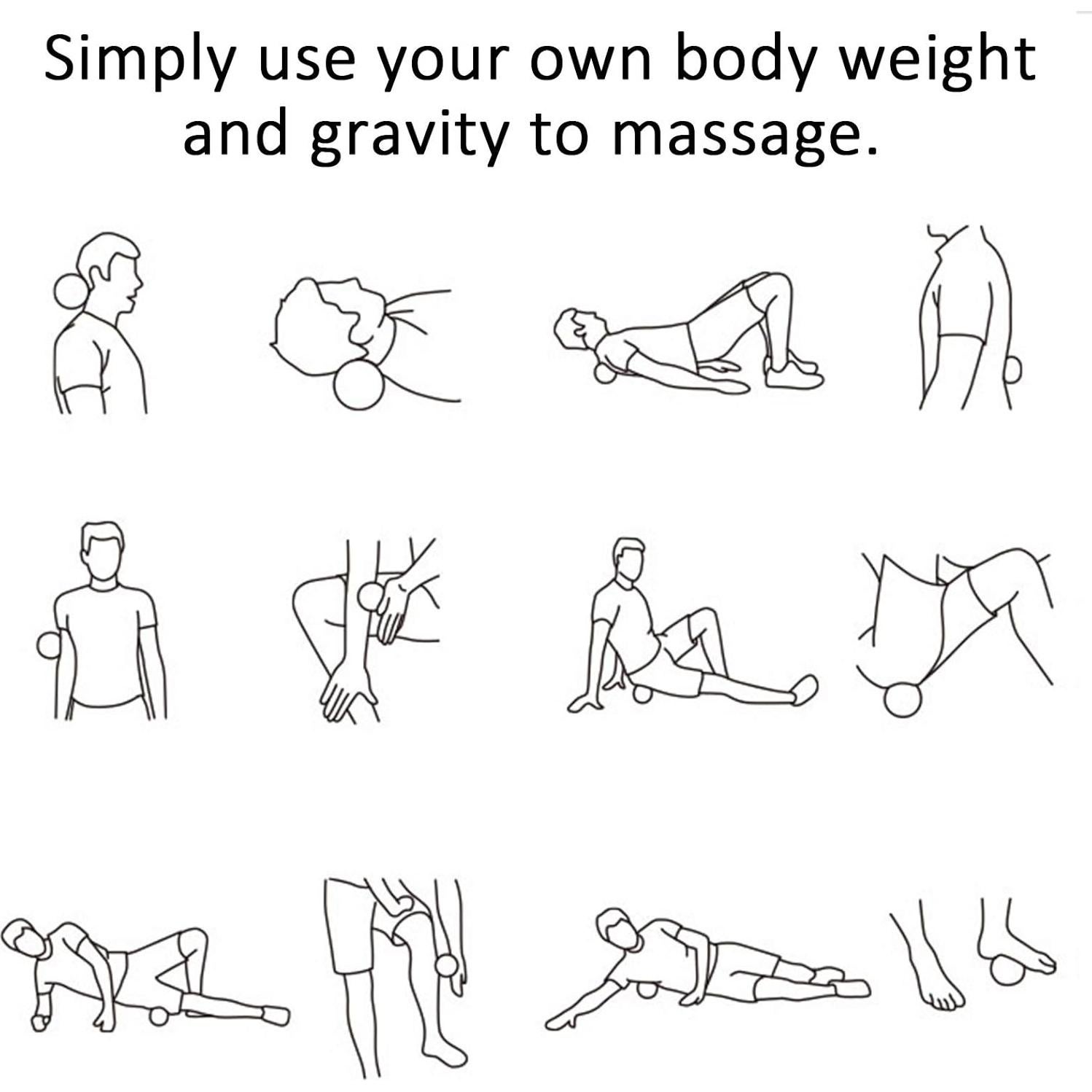 Paquete de 3 Pelotas de Masaje Espinosas Benvo 7.62 cm