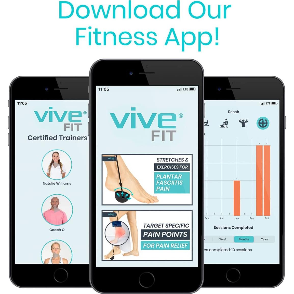 Rodillo de Masaje Vive Health para Pies - Alivio Fasciitis 6.35 cm