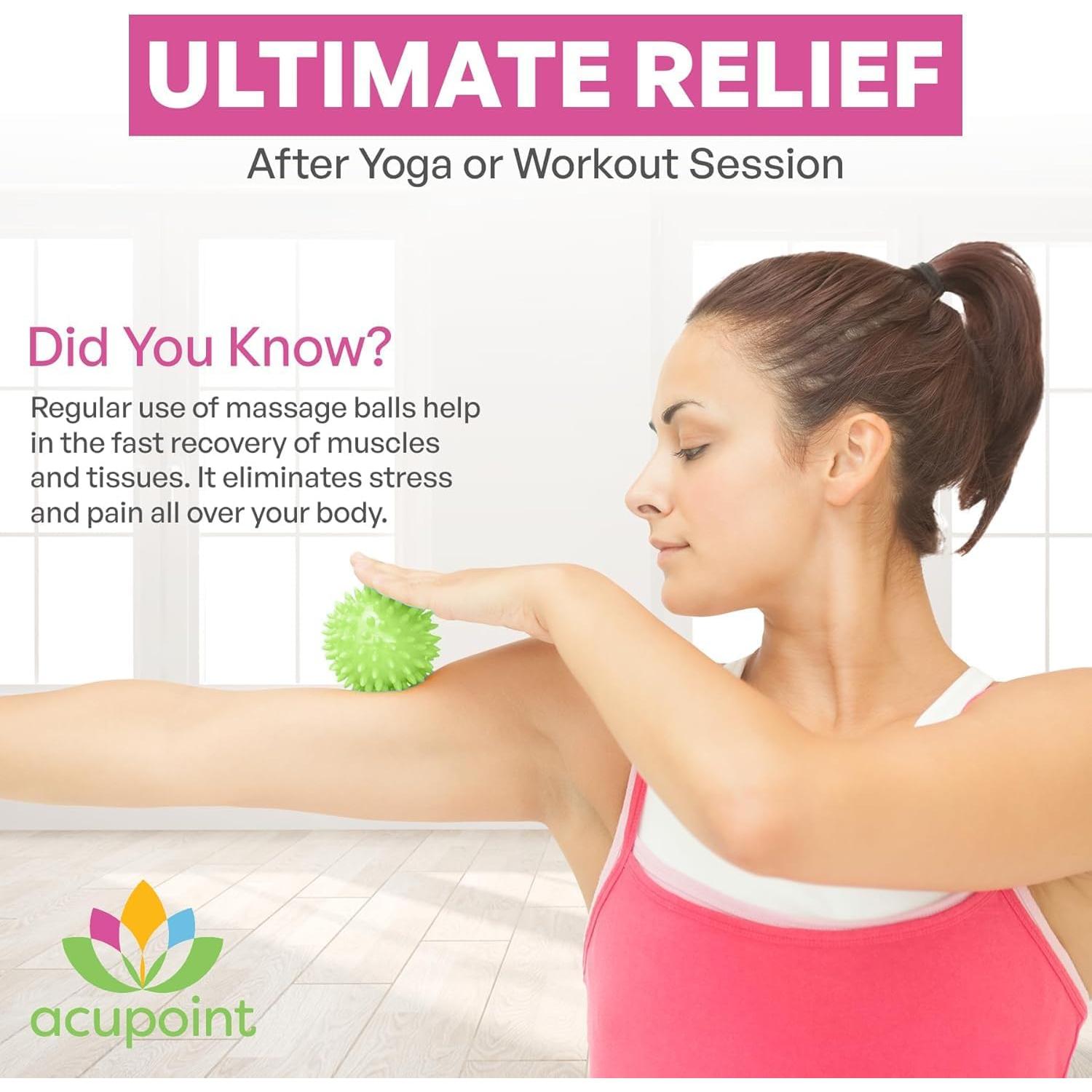 Juego de Pelotas de Masaje Acupoint - 6 Piezas Verde