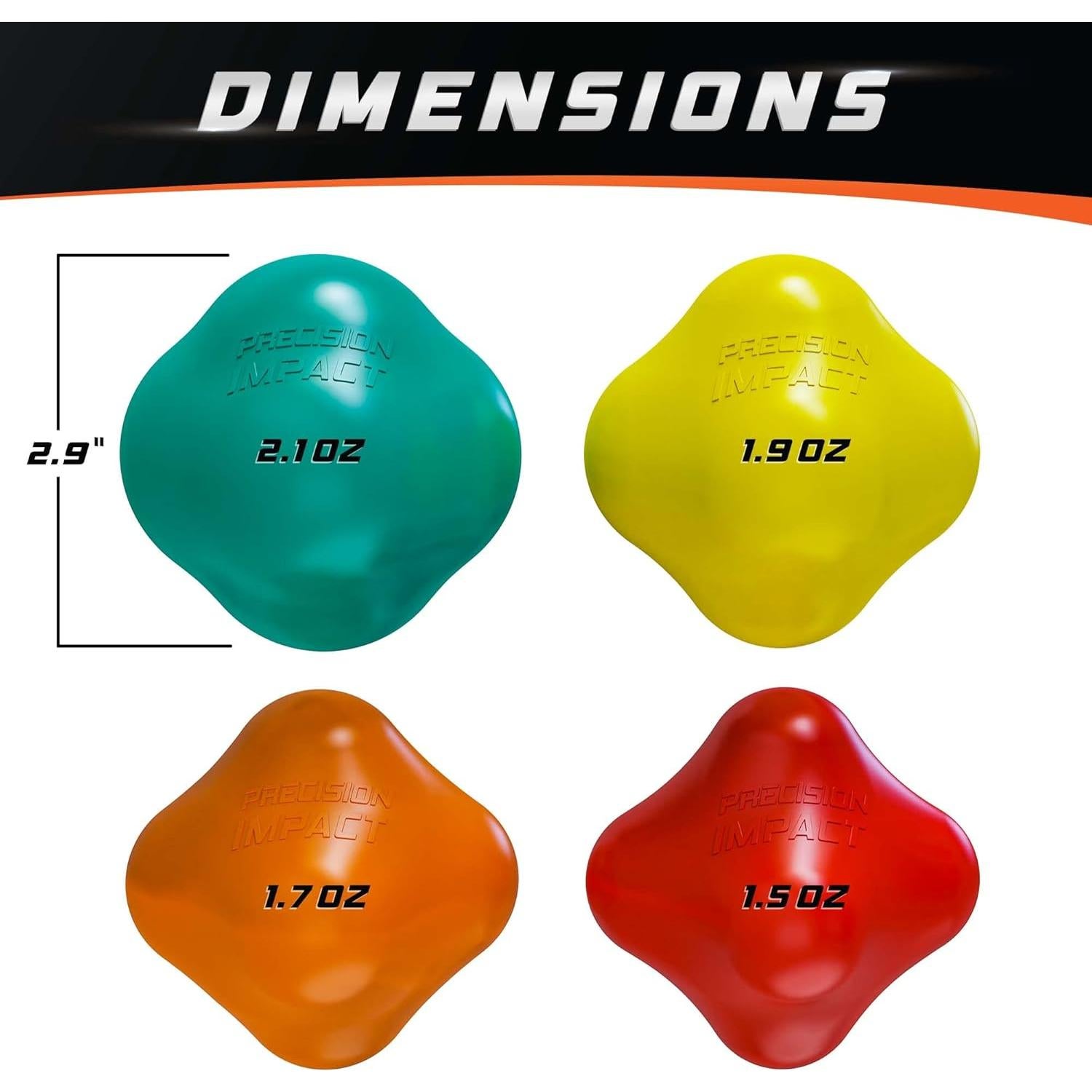 Pelotas de Reacción Ultra-Bounce Precision Impact - 4 Niveles