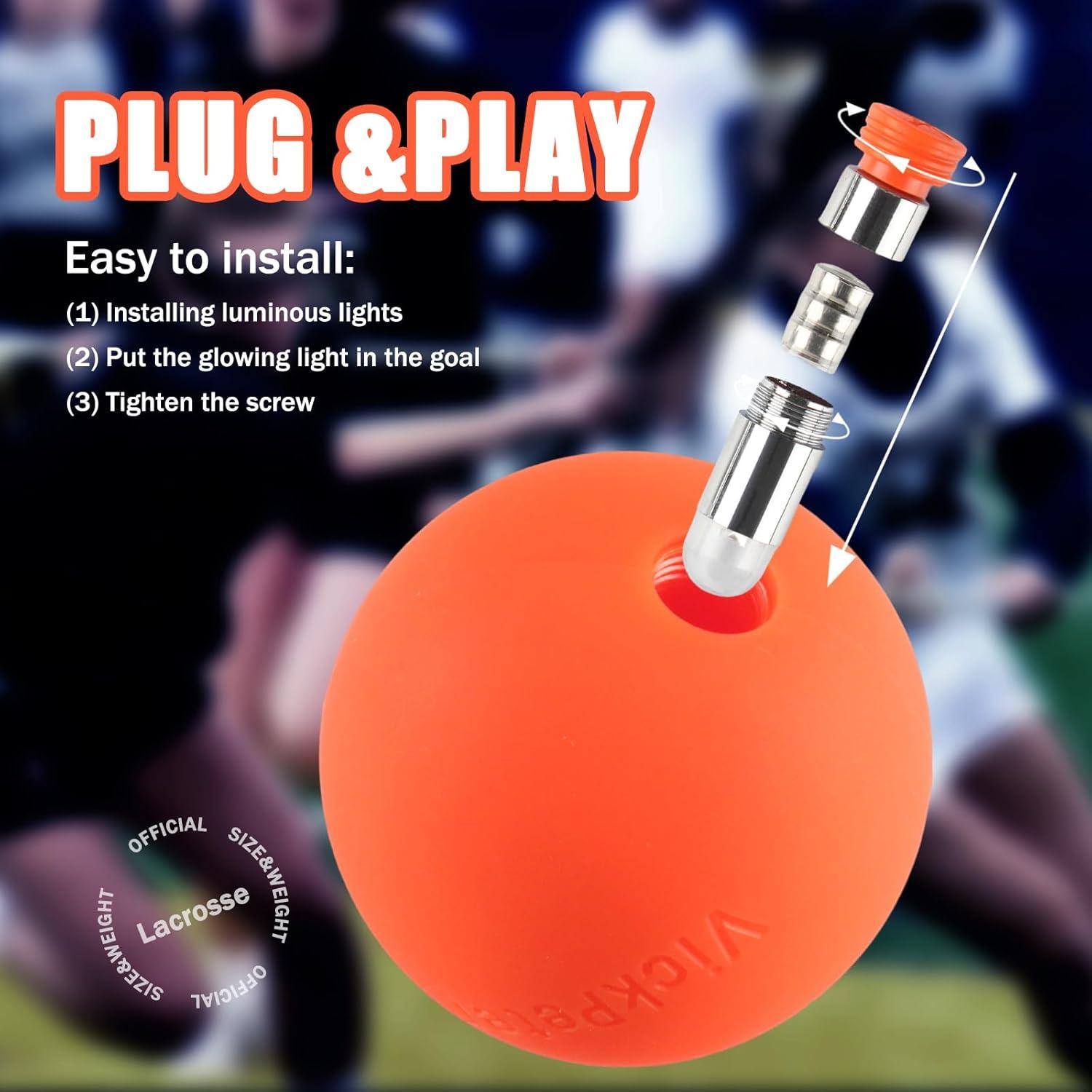 Rebotador de Lacrosse VICKPETER con 2 Pelotas y LED