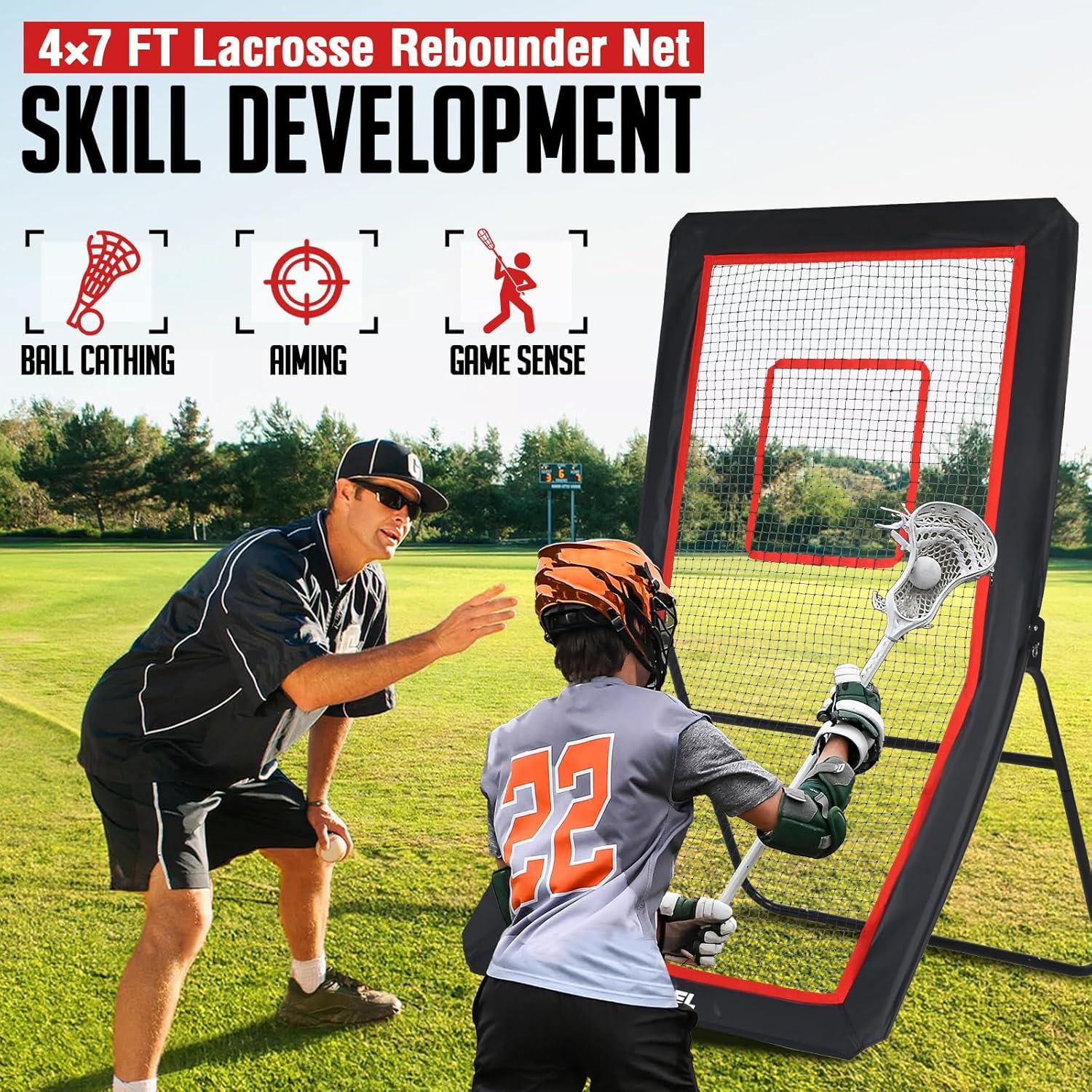 Rebotador de Lacrosse ZEALFEEL 4x7m con 5 Ángulos Ajustables