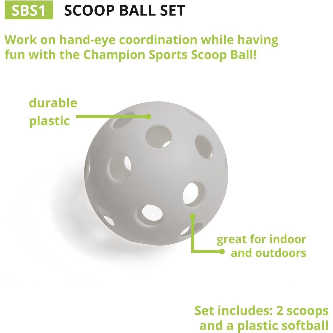 Juego de Pelota Scoop Champion Sports - 2 Palas y 1 Pelota