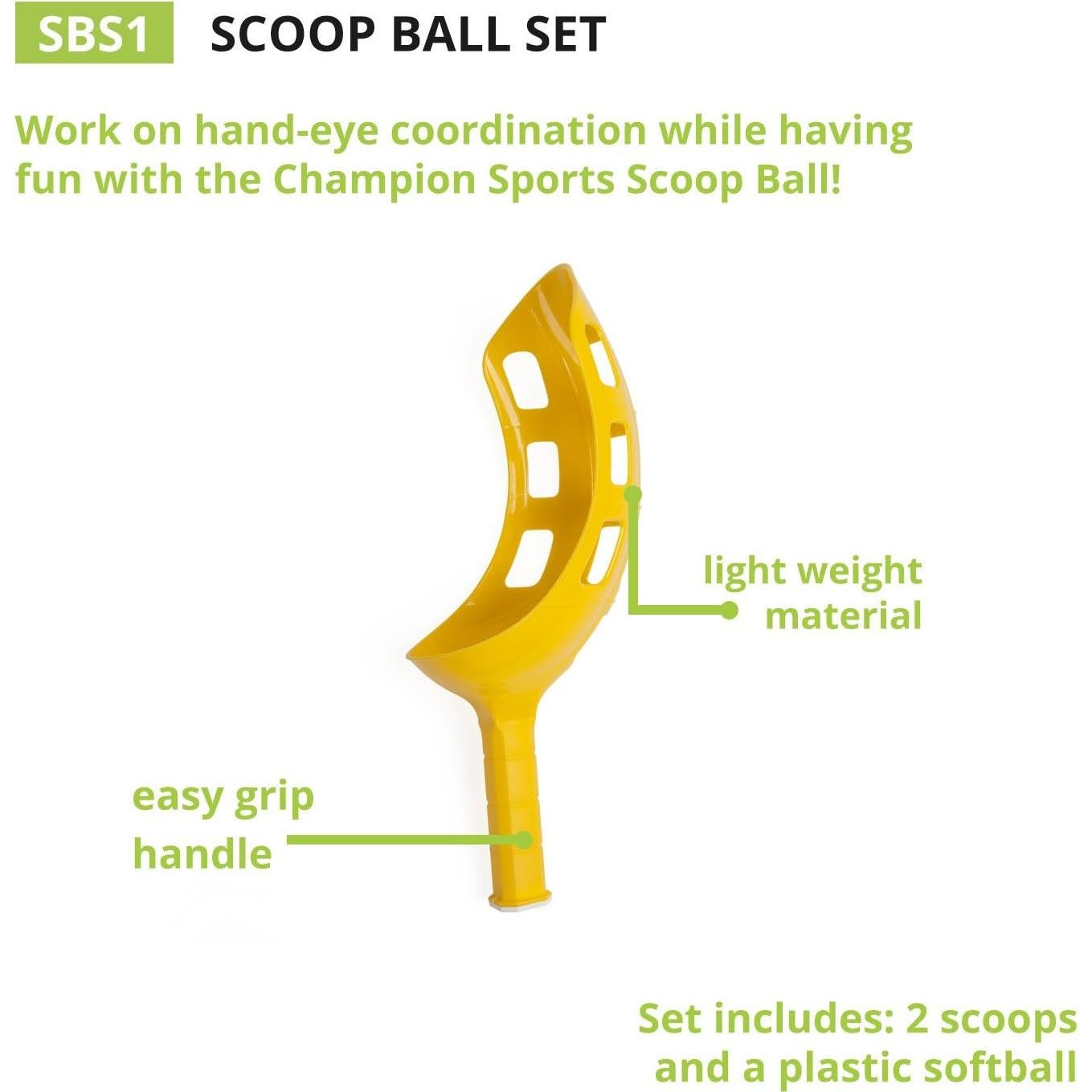 Juego de Pelota Scoop Champion Sports - 2 Palas y 1 Pelota