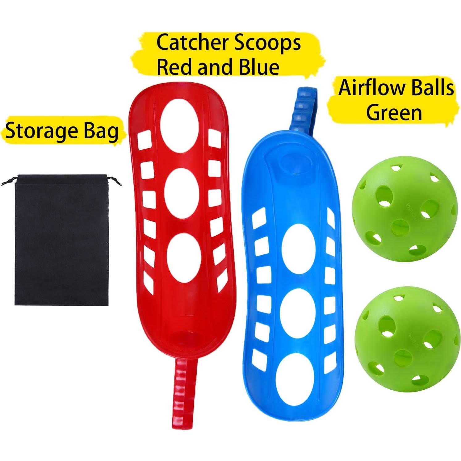 Juego de Lanzamiento y Captura Cooraby con 4 Cucharas y 2 Pelotas