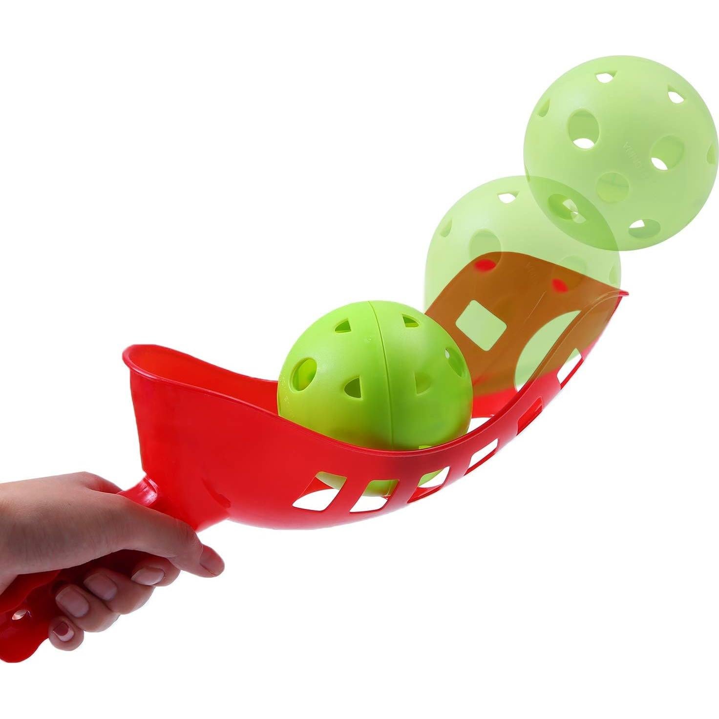 Juego de Lanzamiento y Captura Cooraby con 4 Cucharas y 2 Pelotas