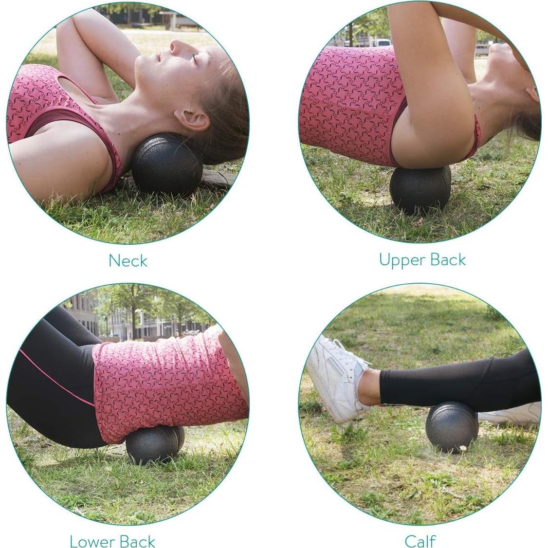 Bolas de Fascia Dúo Navaris - 2 Tamaños - Cacahuate - Negro/Azul