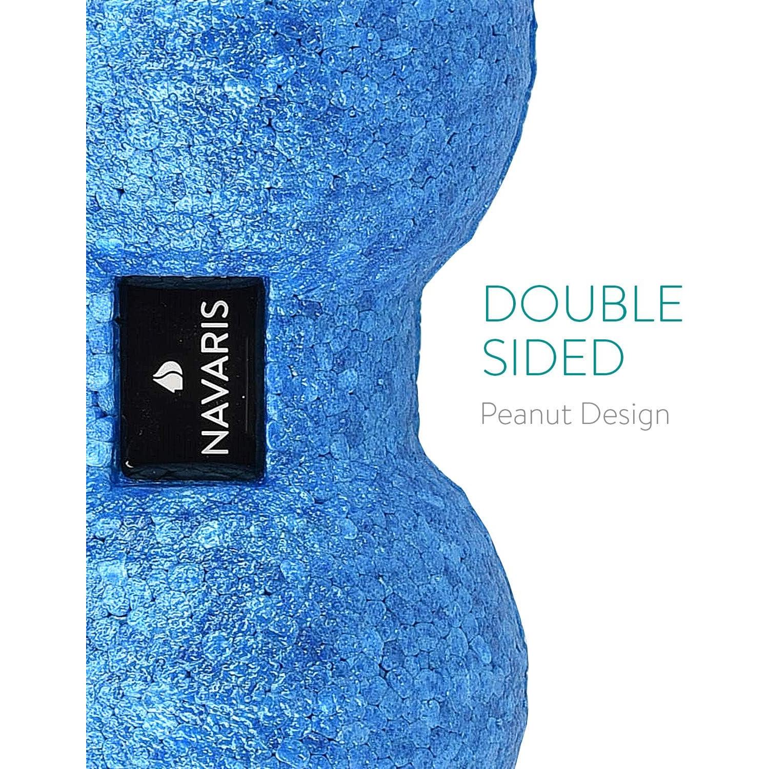 Bolas de Fascia Dúo Navaris - 2 Tamaños - Cacahuate - Negro/Azul