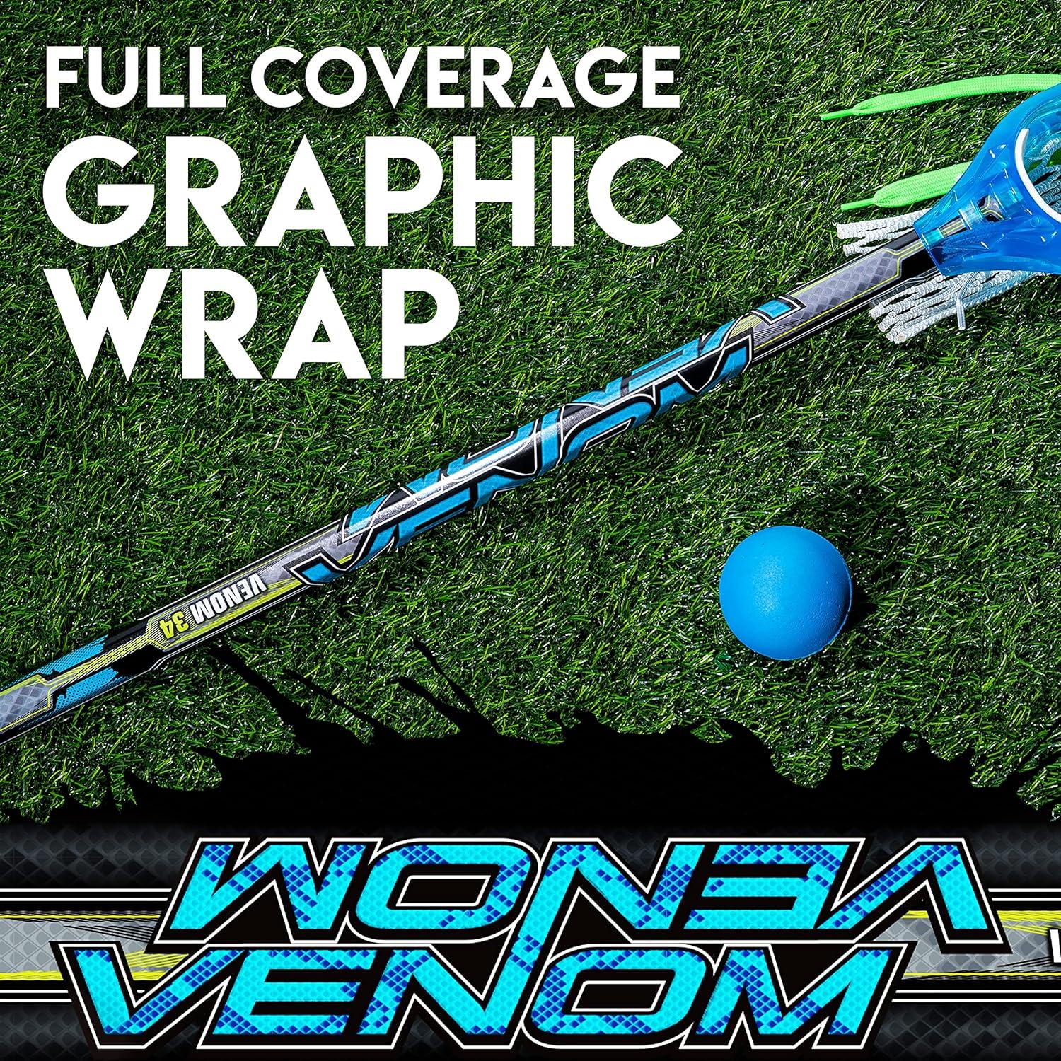 Conjunto de Palo de Lacrosse Mini Franklin Sports 34" Azul