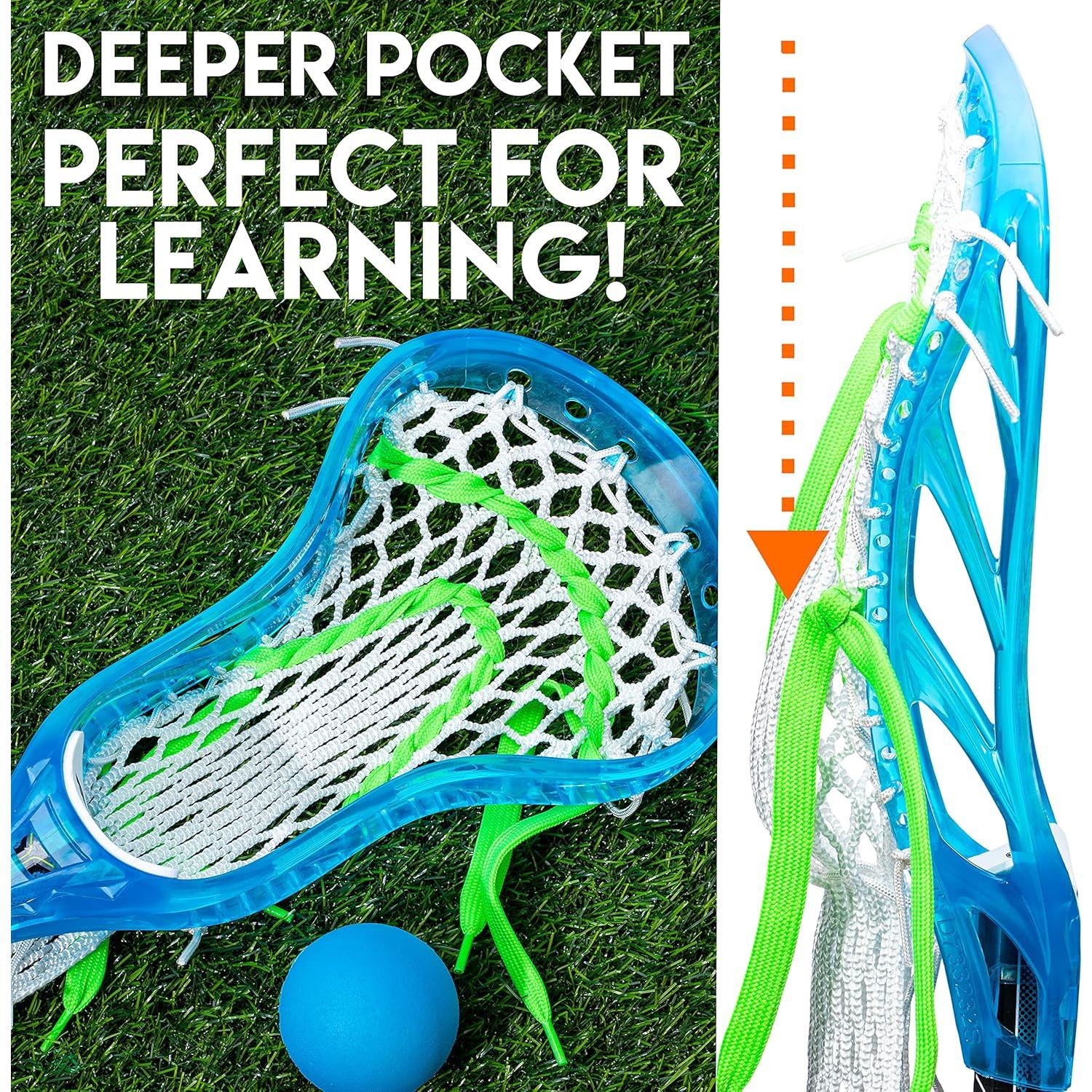 Conjunto de Palo de Lacrosse Mini Franklin Sports 34" Azul