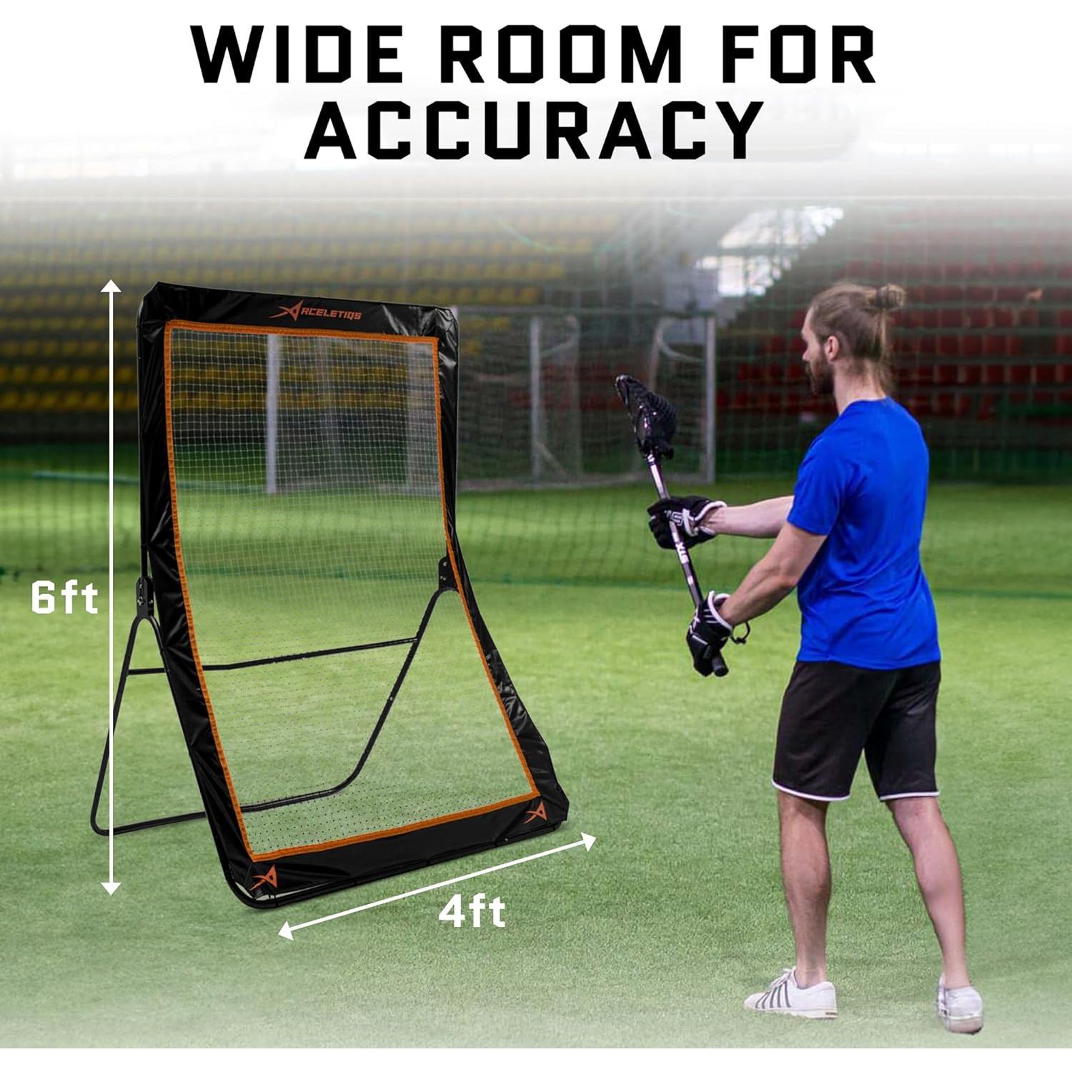 Rebotador de Lacrosse ACELETIQS 4x6 Pies Ajustable para Entrenamiento