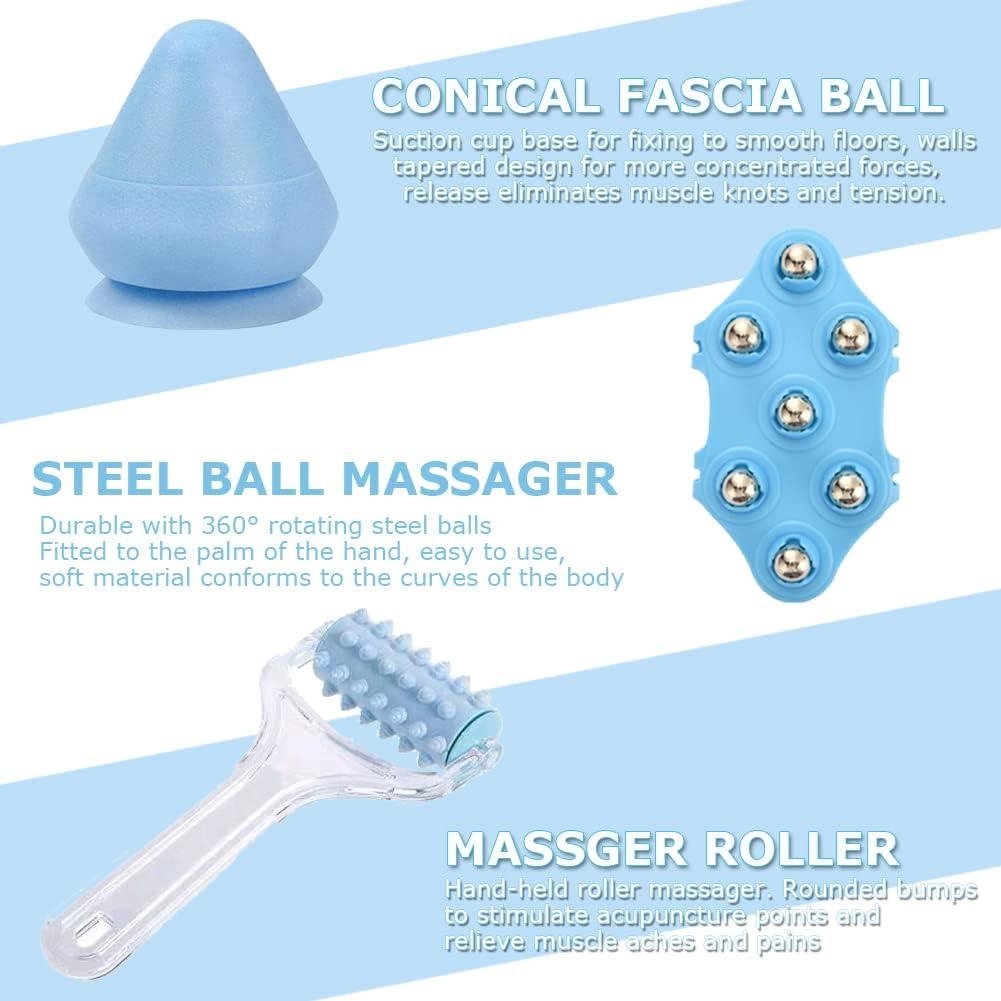 Kit de Masaje 7 en 1 EASJOY para Alivio de Dolor Muscular