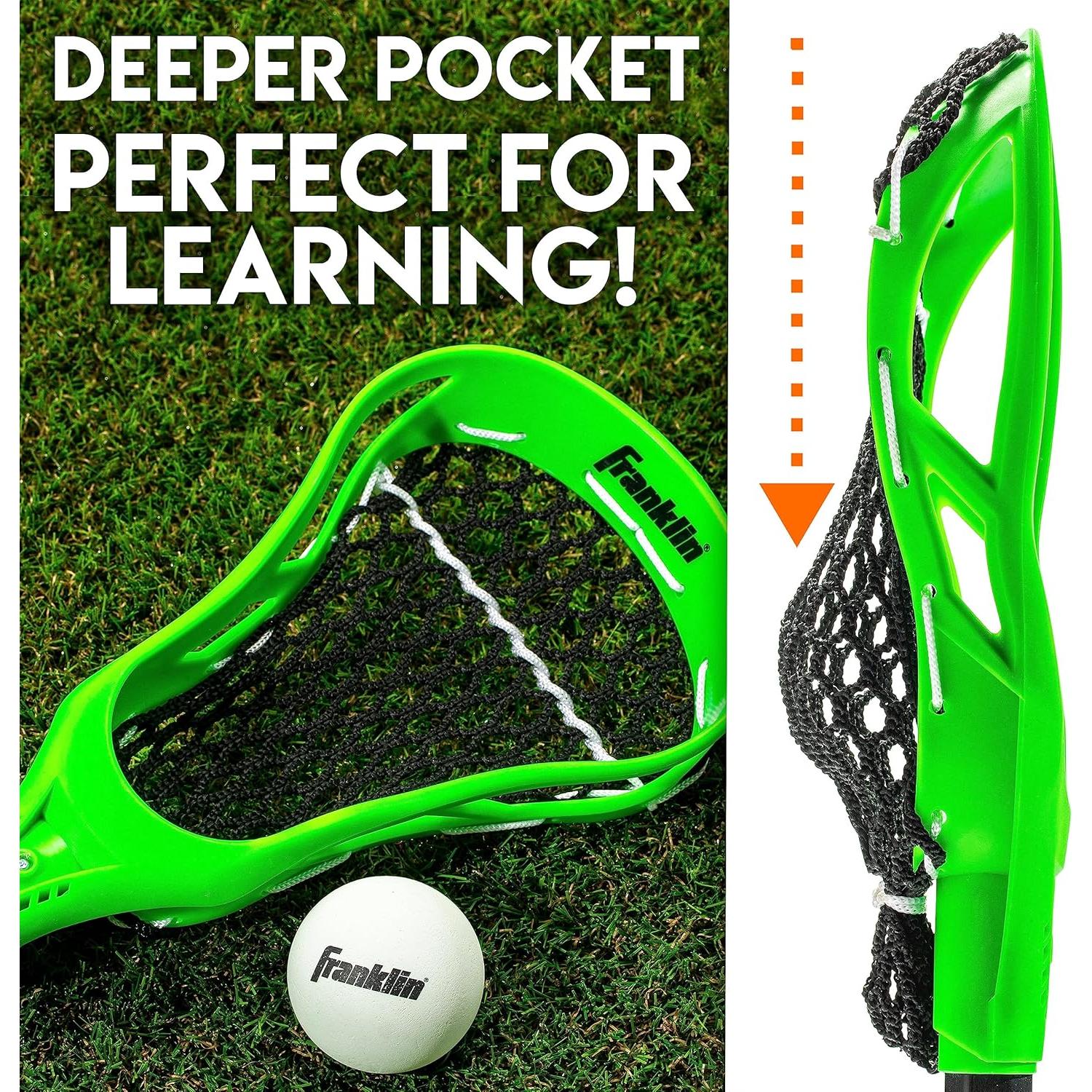 Set de Lacrosse Juvenil Franklin Sports - 2 Palos 81 cm + Pelota