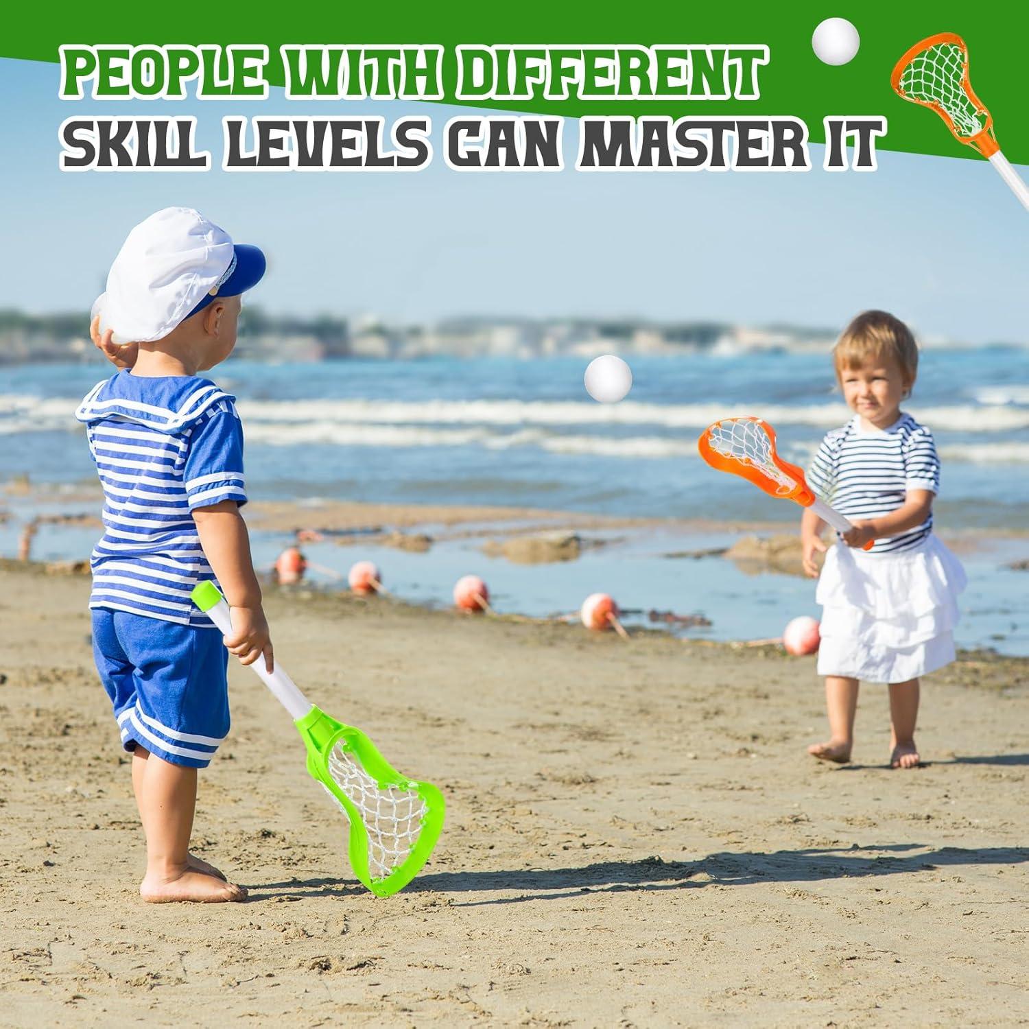 Juego de Palas y Pelotas de Lacrosse Arrowbash - 8 Palas y 4 Pelotas