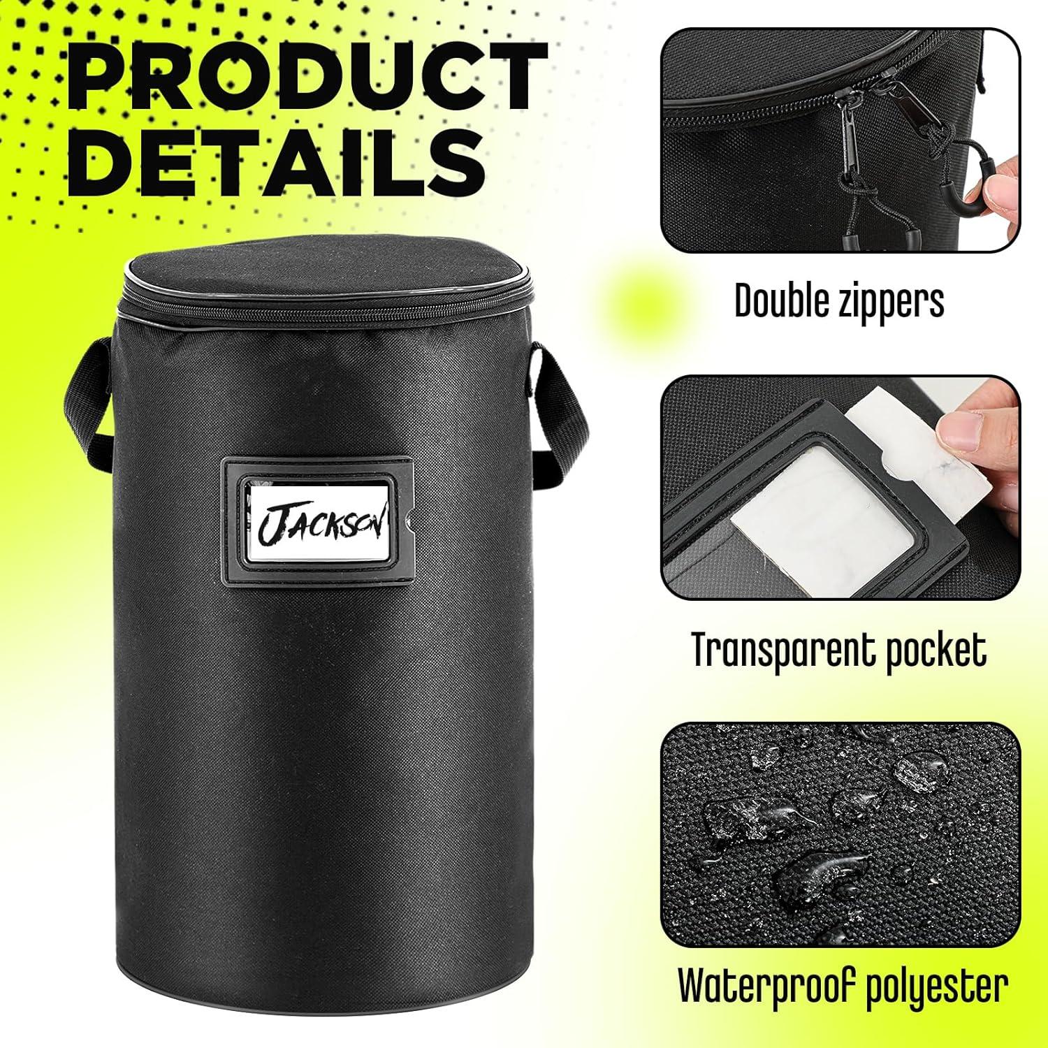 Aliceset 2 Bolsas de Pelotas de Tenis y Pickleball 900D Negro