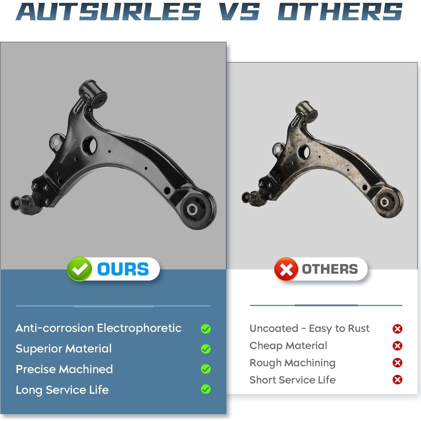 Kit de Suspensión 6 Piezas Autsurles Brazo Control Inferior