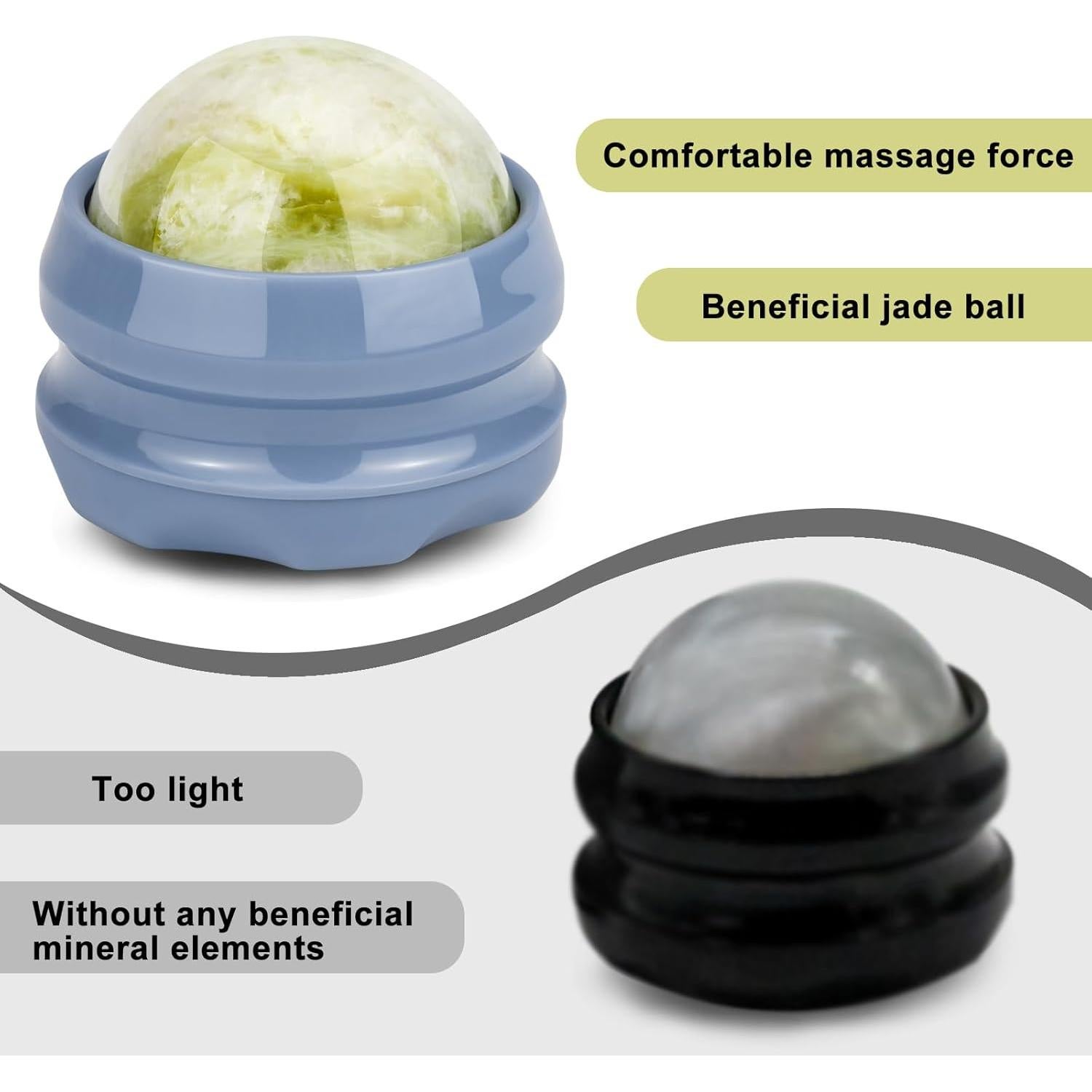 Bola de Masaje de Jade Ideayard 6cm para Musculación y Relajación