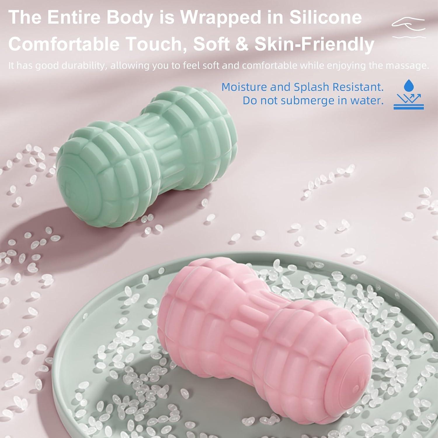 Bola de Masaje Vibrante Doble JIEJUNJIE - Alivio Muscular Gris