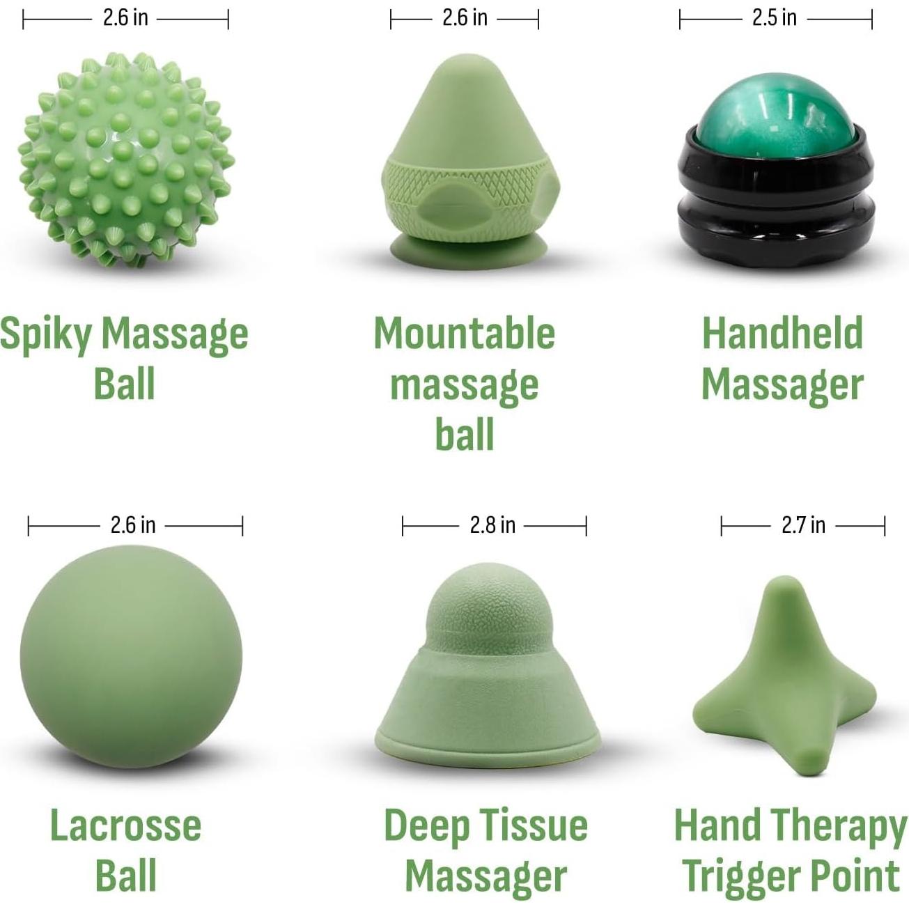 Set de Pelotas de Masaje iBYWM para Alivio Muscular - 6 Piezas