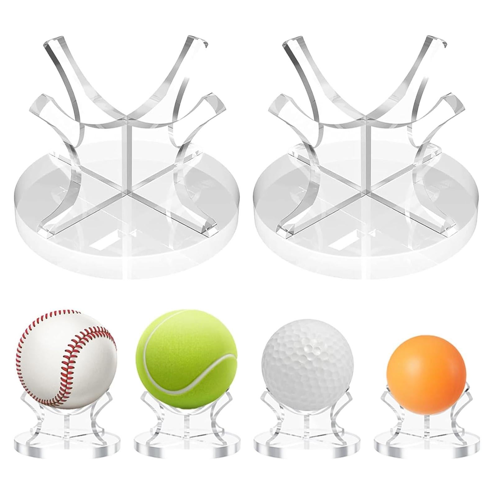 Soporte de Exhibición de Béisbol Acrílico QIOOLEEO - 2 Piezas