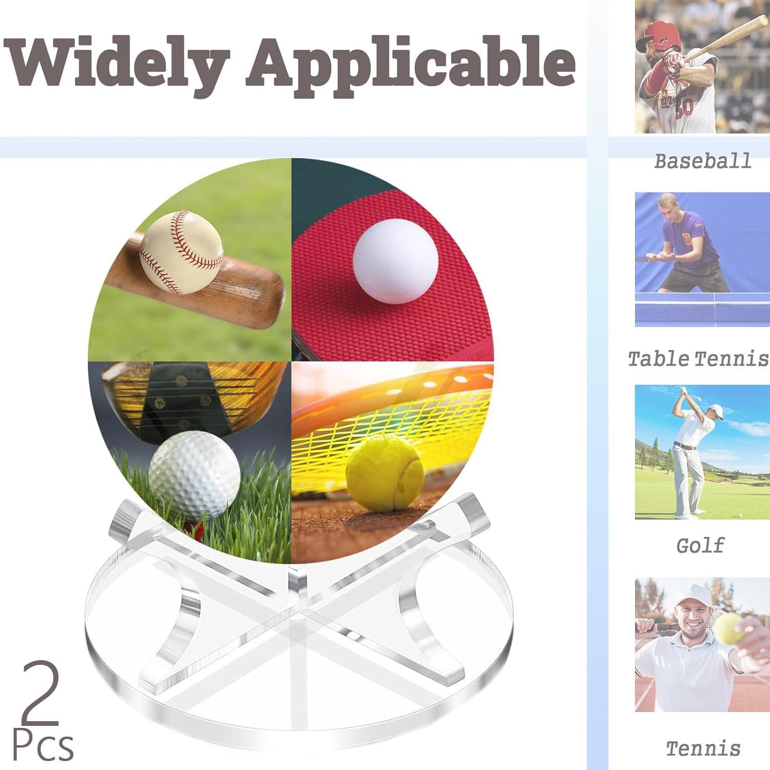 Soporte de Exhibición de Béisbol Acrílico QIOOLEEO - 2 Piezas