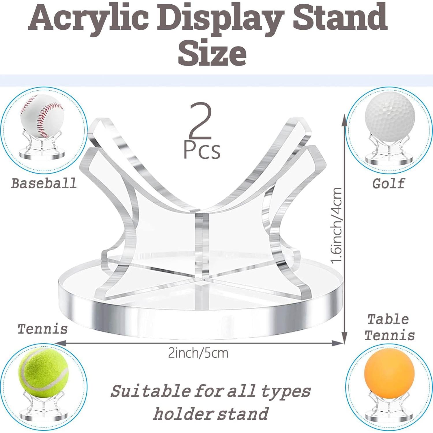 Soporte de Exhibición de Béisbol Acrílico QIOOLEEO - 2 Piezas