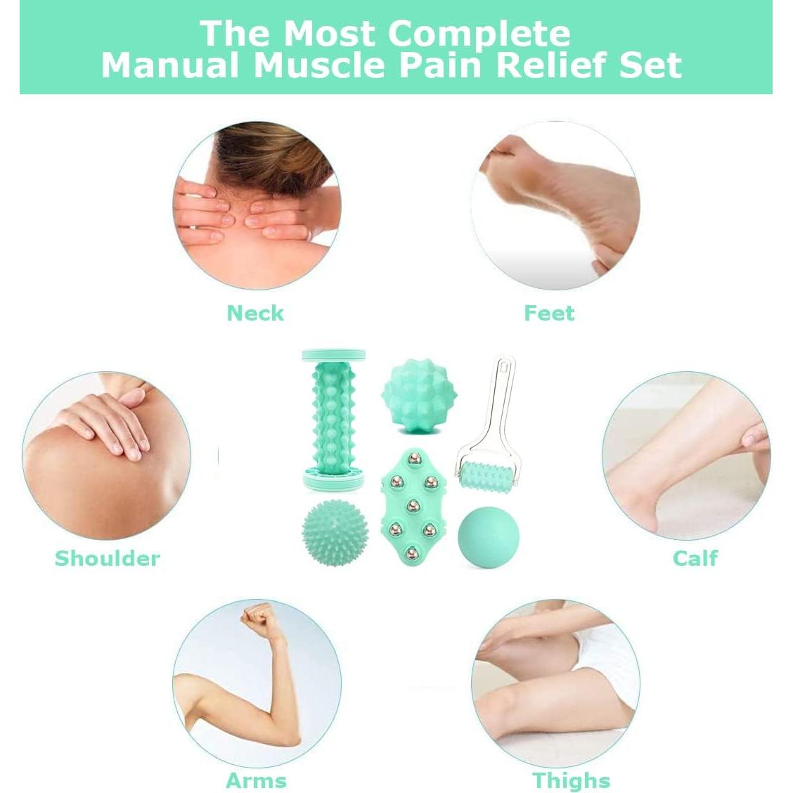 Juego de Masaje para Pies EASJOY 6 en 1 - Alivio Fascitis Plantar