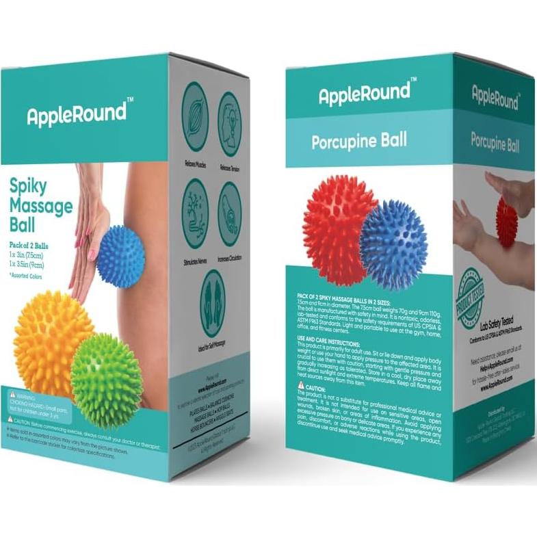 Bolas de Masaje Espinosas AppleRound 7.5 y 9 cm - Alivio Estrés