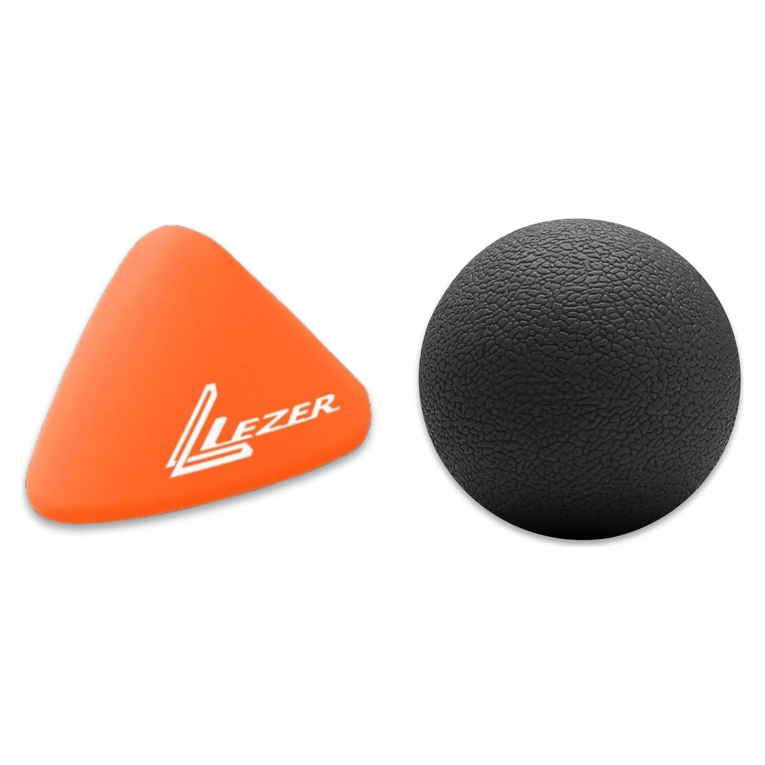 Set de Masaje LEZER: Trigger Naranja y Bola Negra - Alivio Muscular