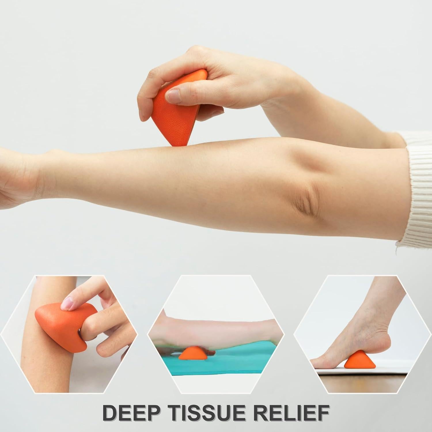 Set de Masaje LEZER: Trigger Naranja y Bola Negra - Alivio Muscular