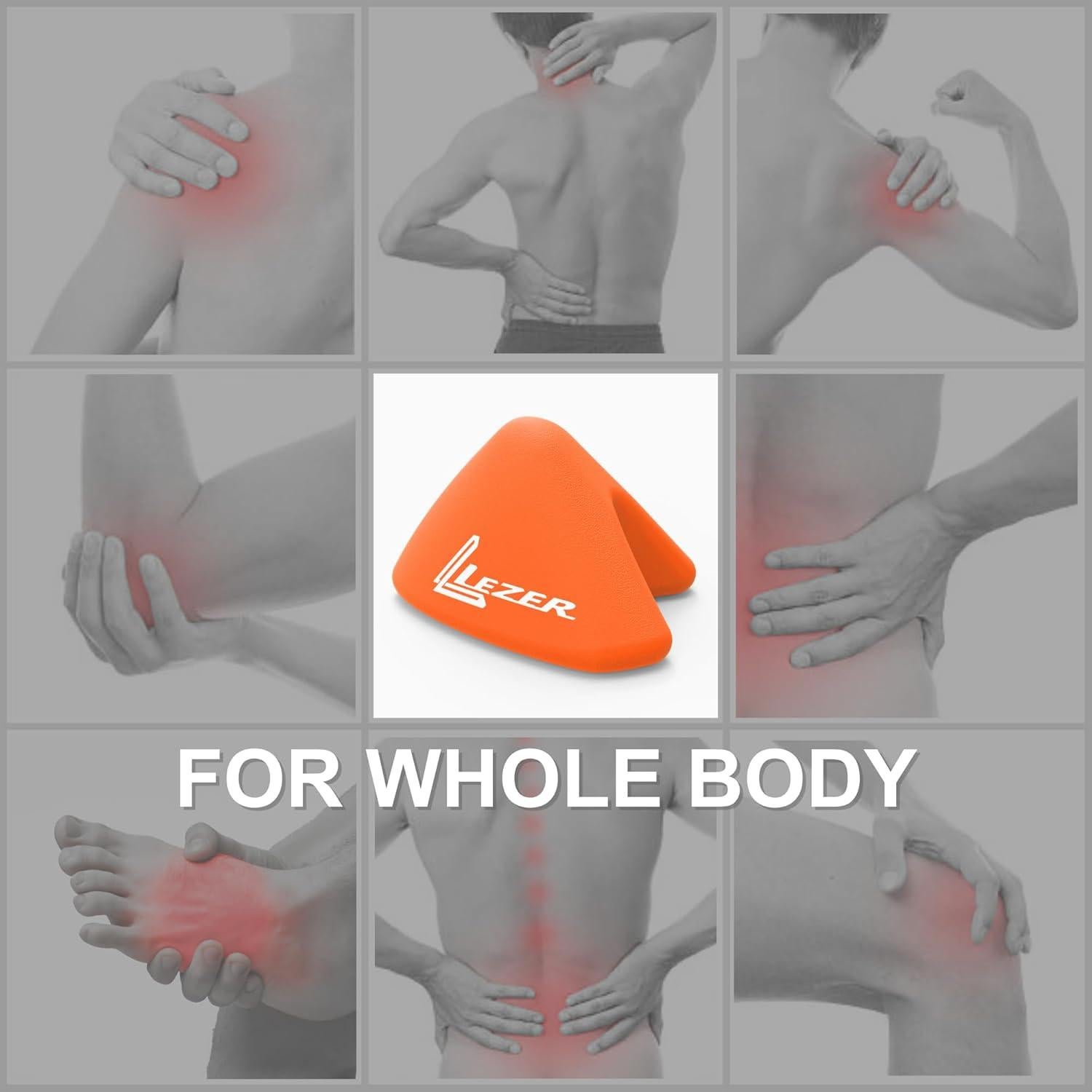 Set de Masaje LEZER: Trigger Naranja y Bola Negra - Alivio Muscular