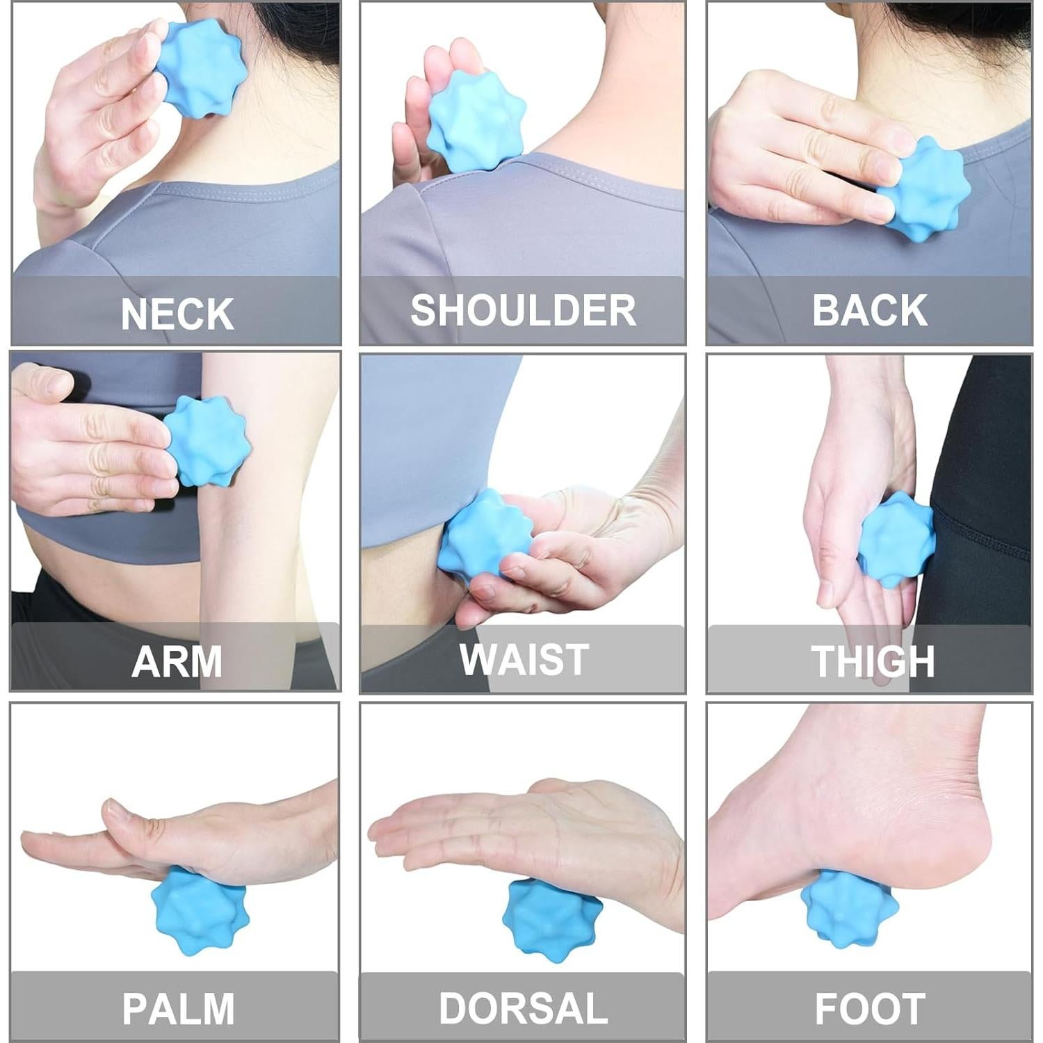 Bola de Masaje SIMPLECOOL Azul 5.6 cm para Alivio Muscular