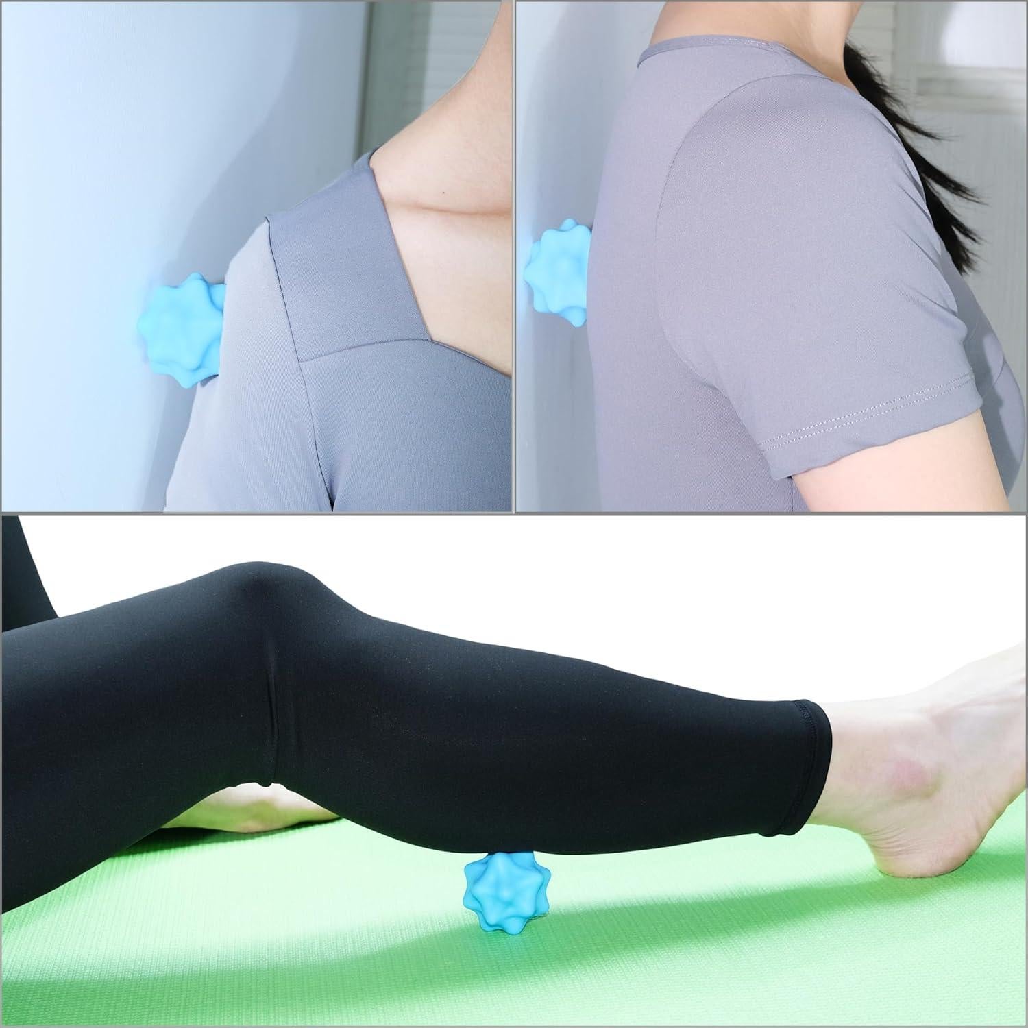 Bola de Masaje SIMPLECOOL Azul 5.6 cm para Alivio Muscular