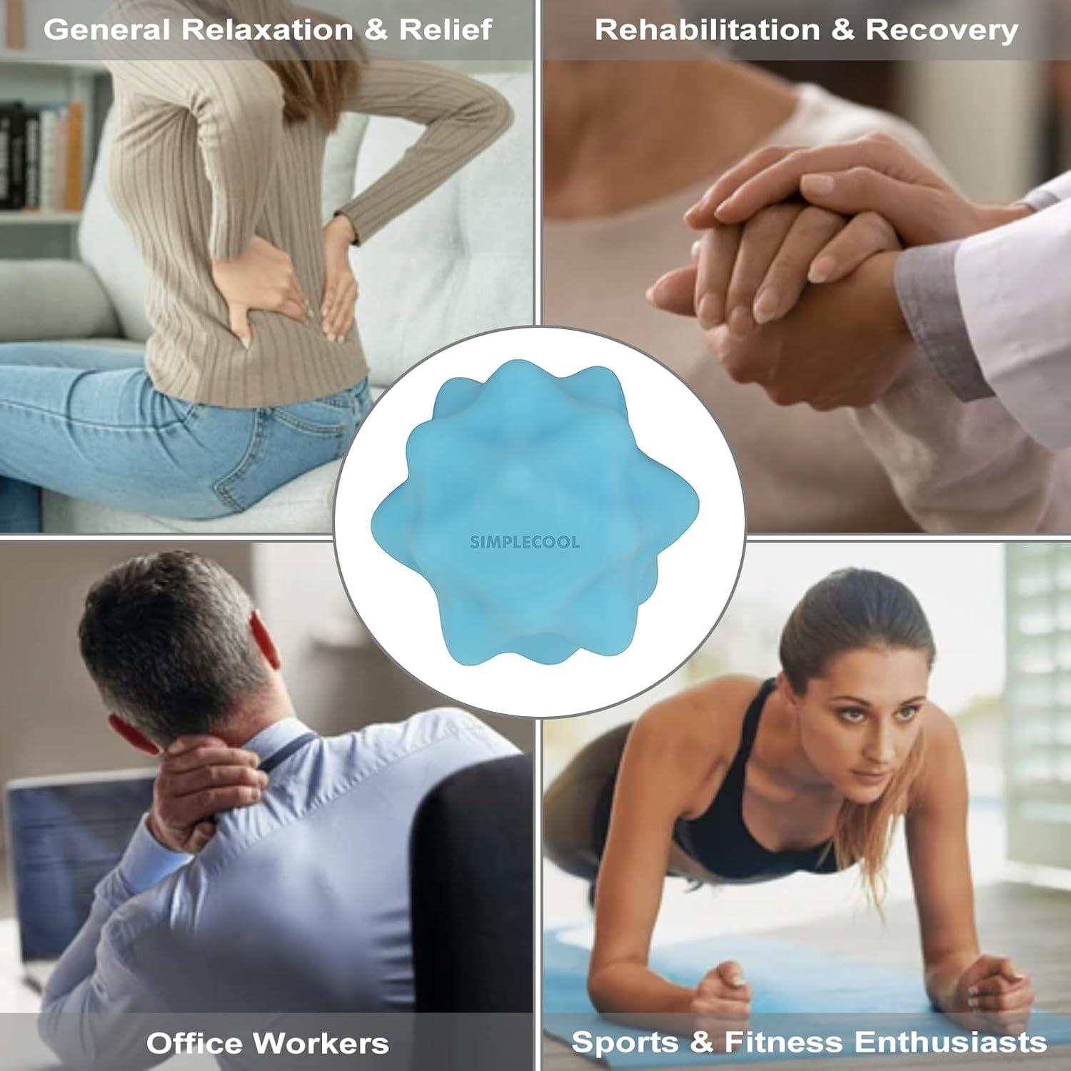 Bola de Masaje SIMPLECOOL Azul 5.6 cm para Alivio Muscular