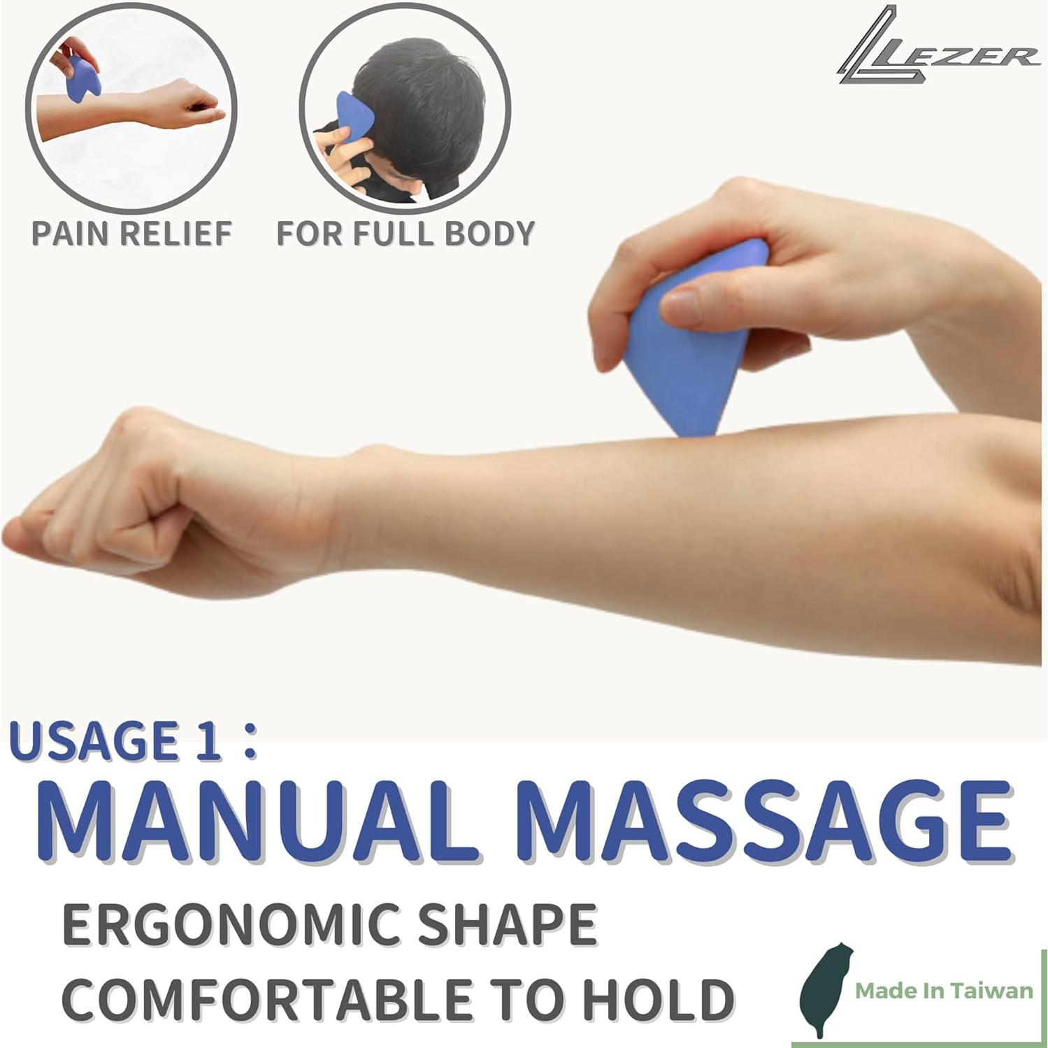 Bola de Masaje Manual LEZER M20-B, Alivio Miofascial 7.5 cm