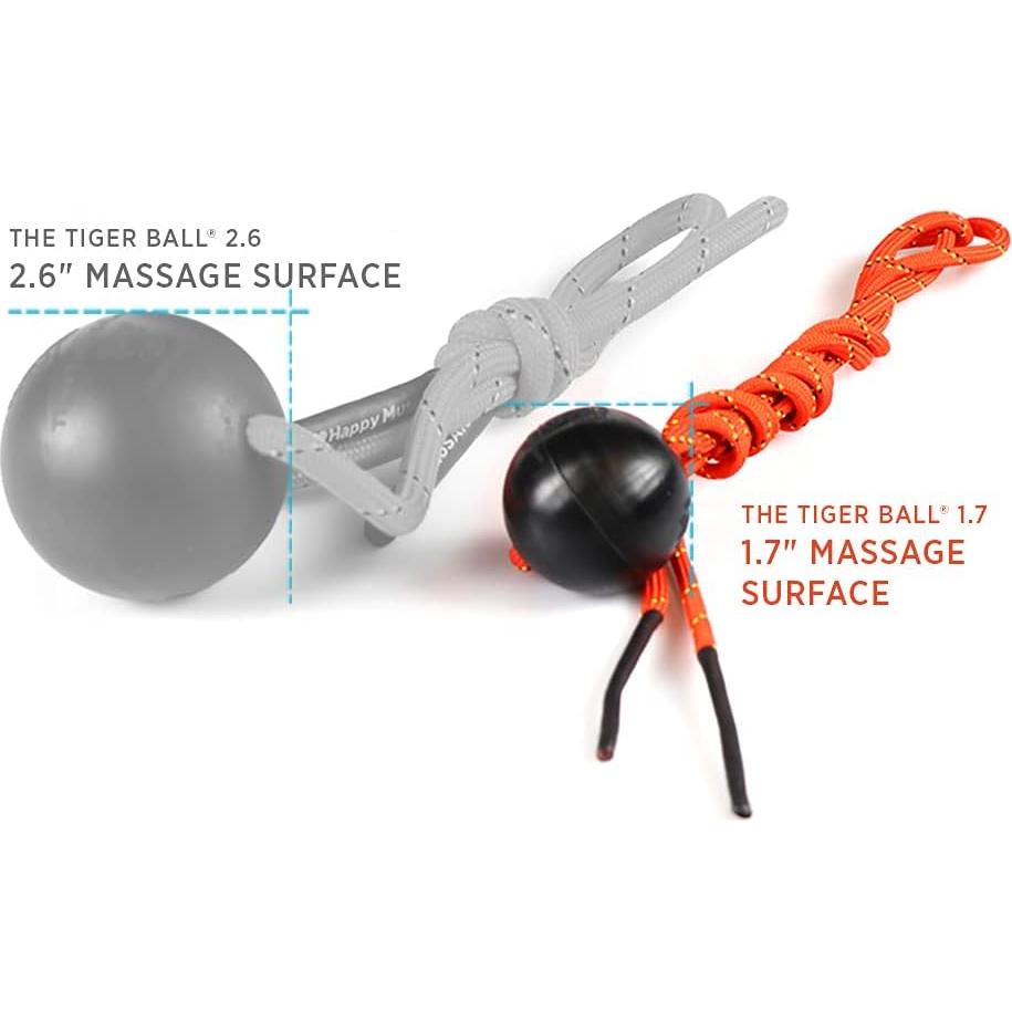 Pelota de masaje Tiger Tail 1.7 cm con cuerda de 127 cm
