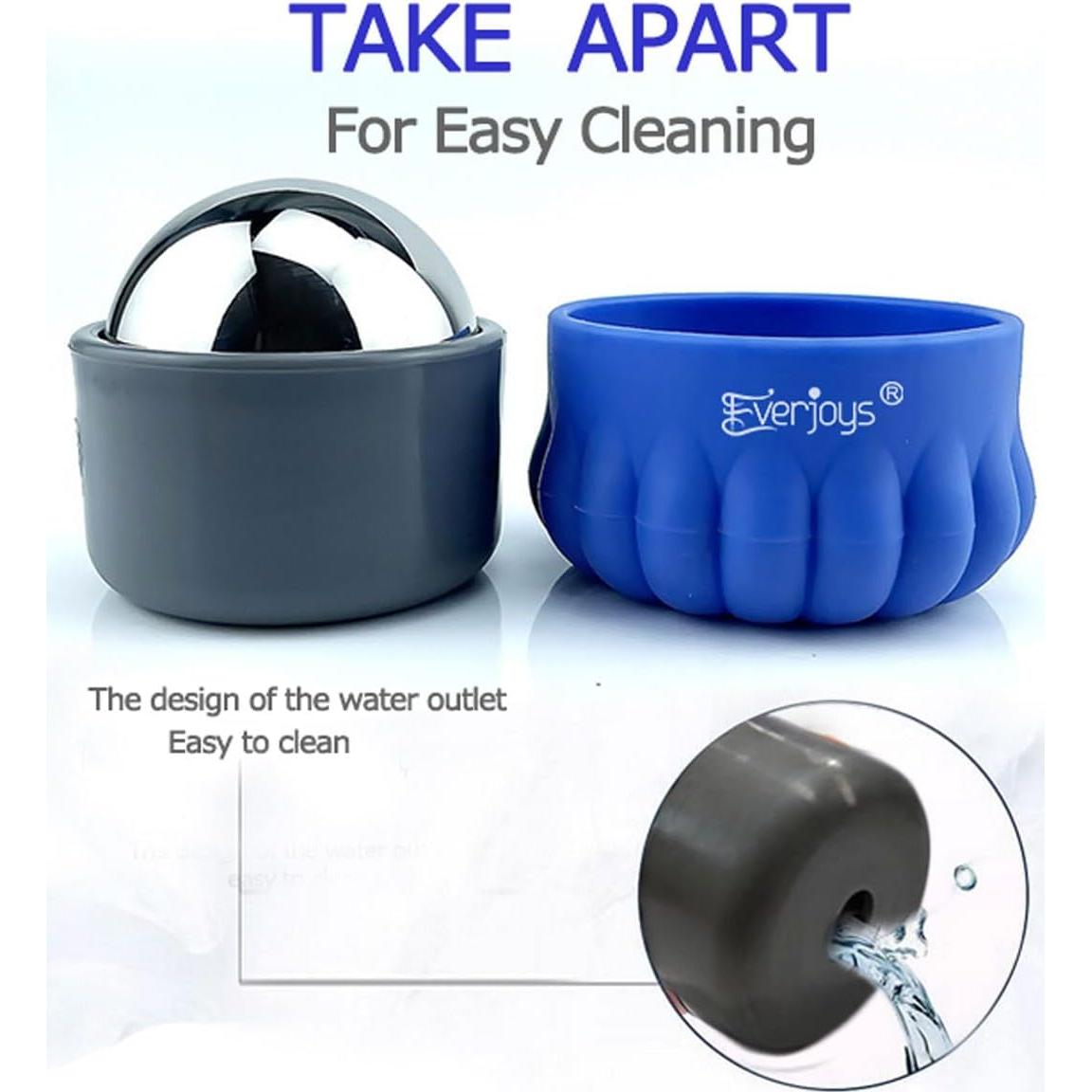 Rodillo de Masaje Everjoys Terapia Fría y Caliente 8cm Azul