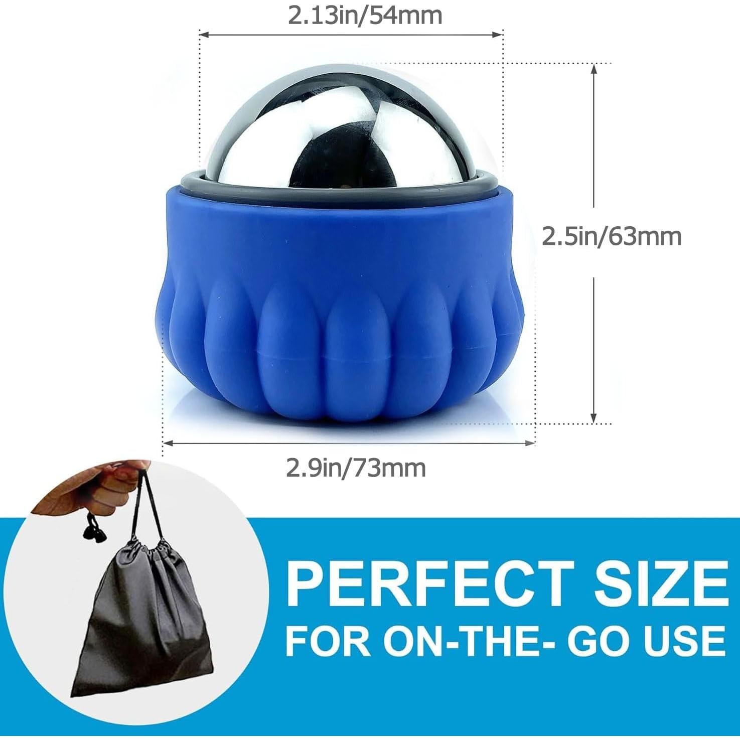 Rodillo de Masaje Everjoys Terapia Fría y Caliente 8cm Azul